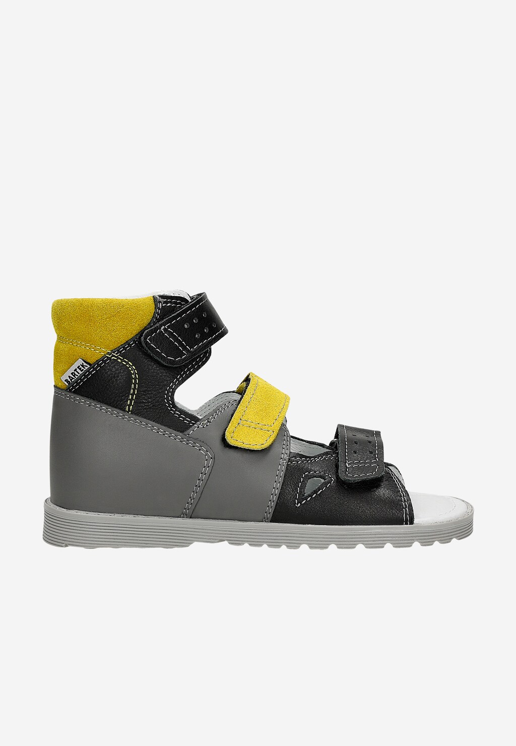 Popielato-żółte sandały zabudowane dla chłopca BARTEK 86804-027 Widok 1