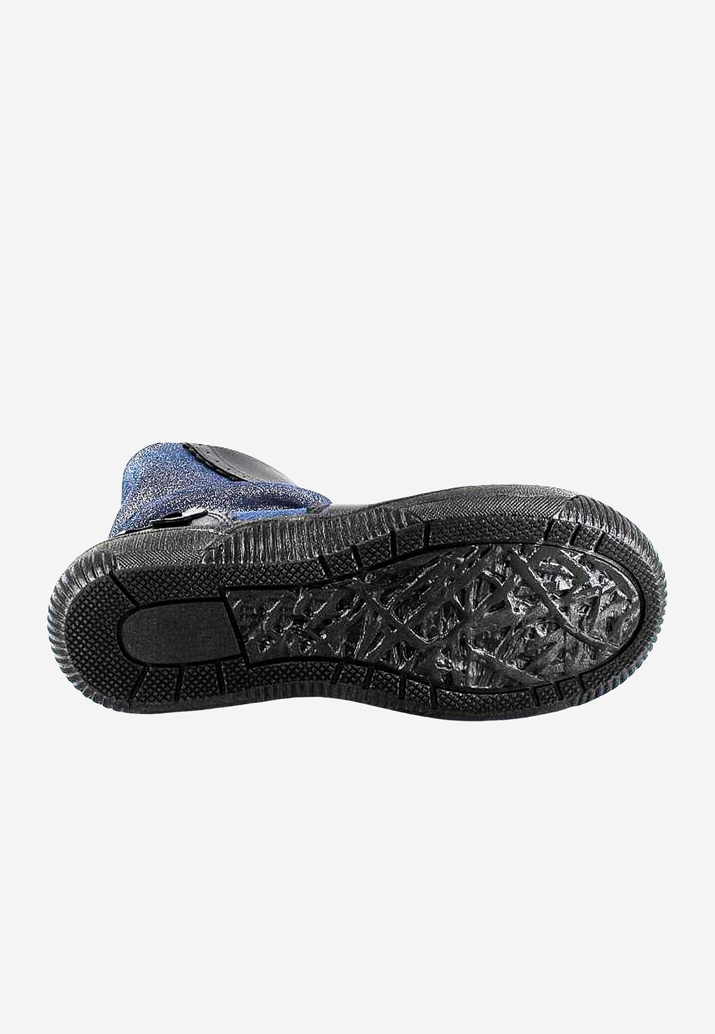 Modro-černé kotníkové boty pro dívky z lesklé kůže T-87879/00D Widok 6
