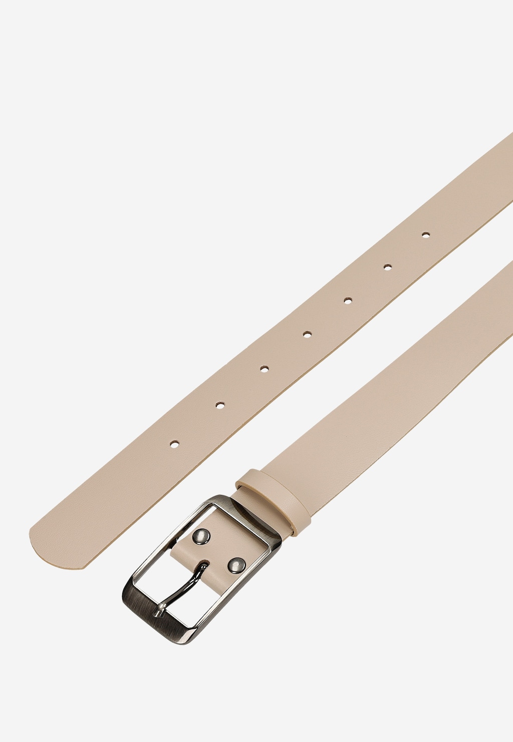 Beżowy skórzany pasek damski 93020-54 Widok 4
