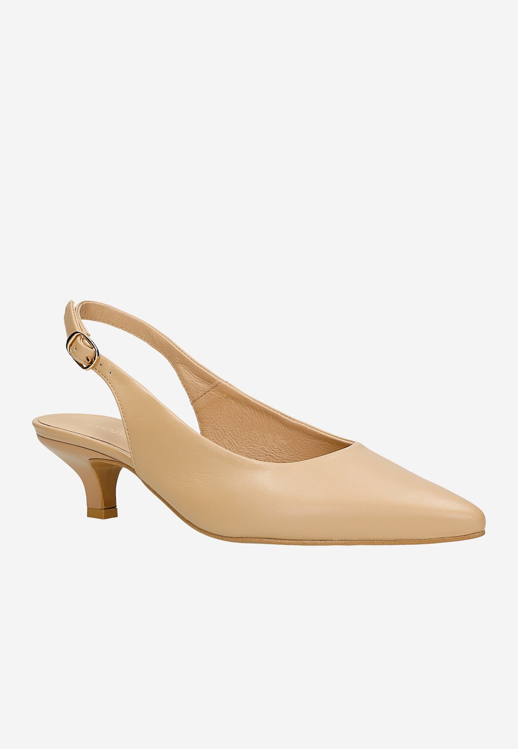 Béžové lodičky s otvorenou pätou 35162-54 Widok 3