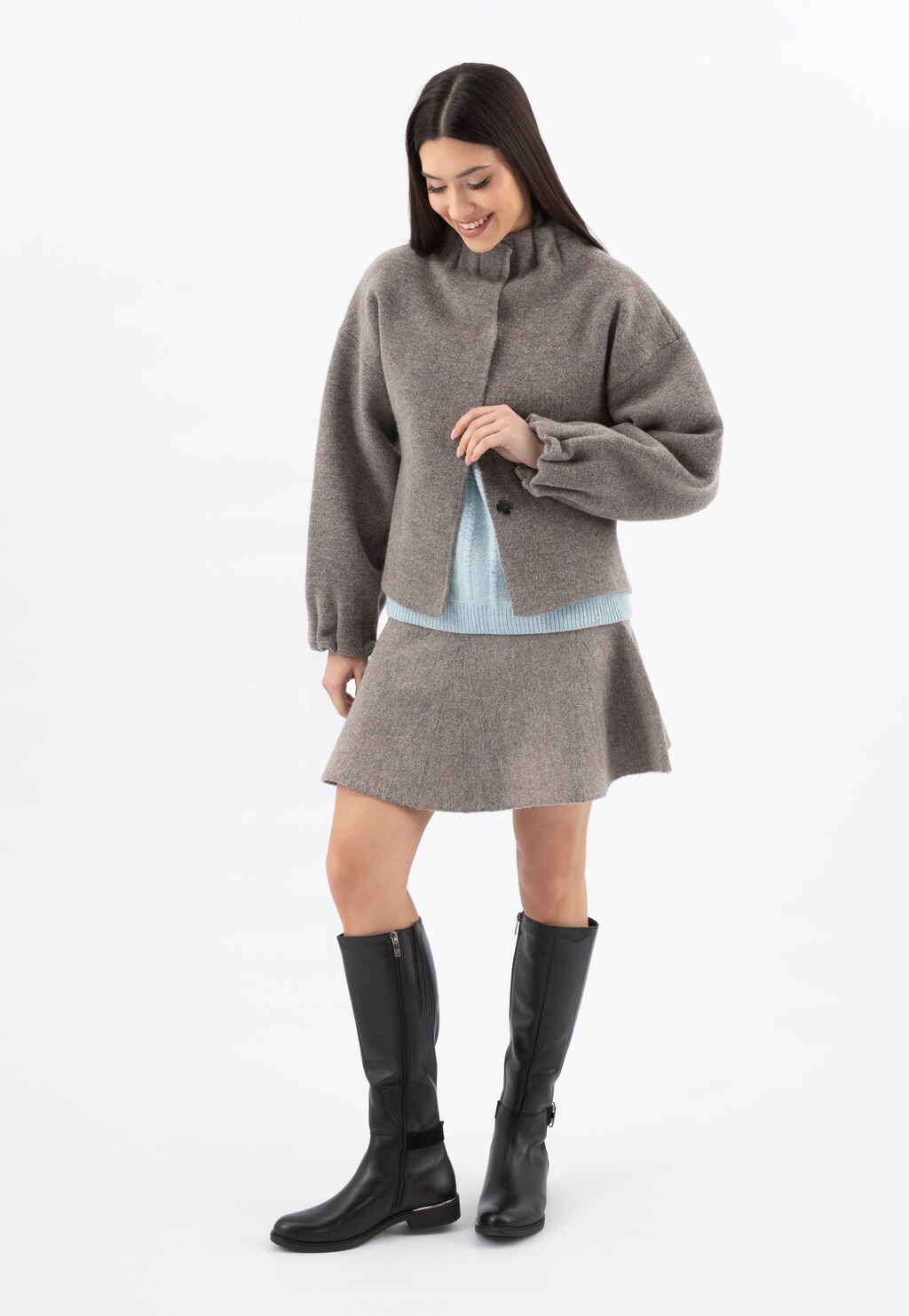 Čierne dámske čižmy typu jazdecké 71011-71 Widok 9