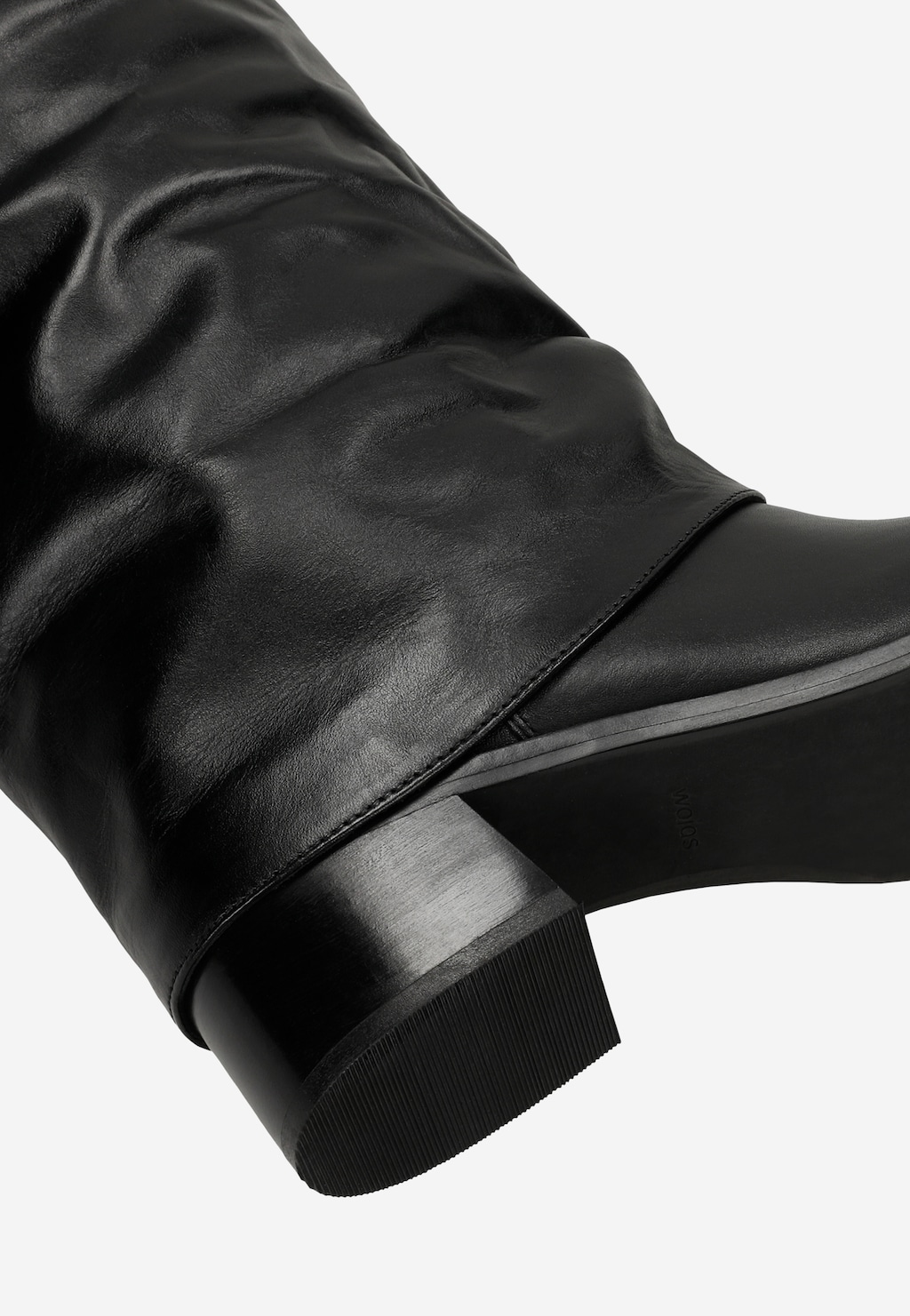 Dámske kožené čižmy s vysokým zvrškom a jemným riasením 71142-51 Widok 7