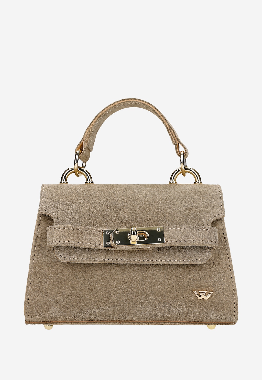 Beżowy kuferek ze złotym zapięciem 80471-64 Widok 1