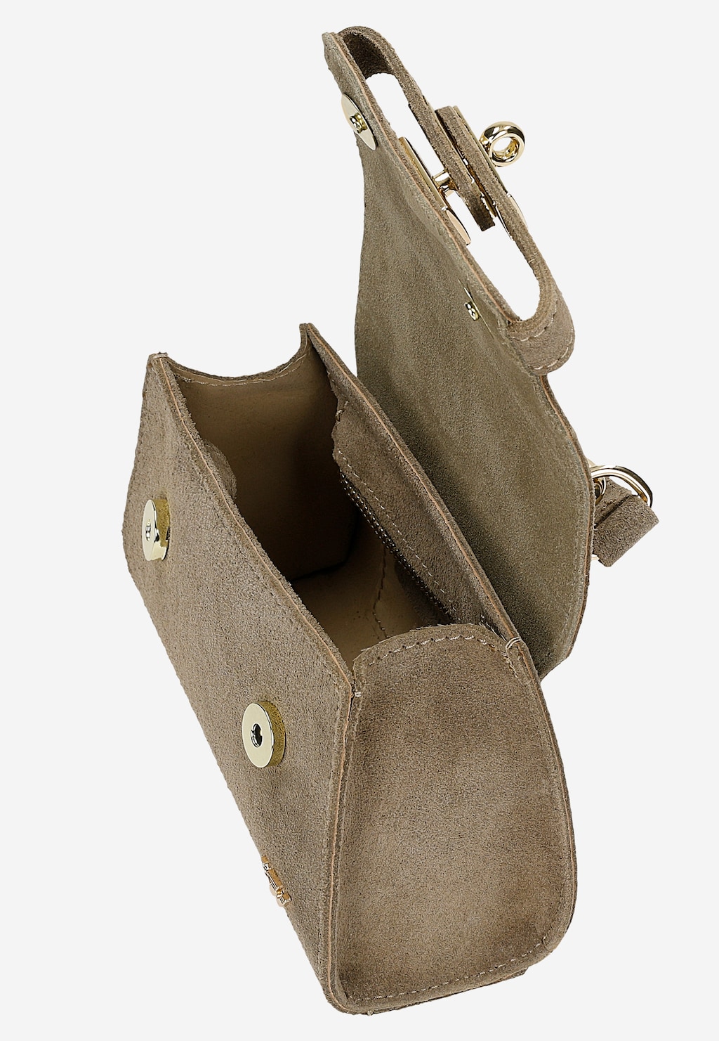 Beżowy kuferek ze złotym zapięciem 80471-64 Widok 5