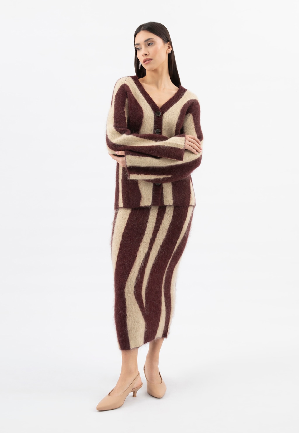 Béžové lodičky s otvorenou pätou 35162-54 Widok 1