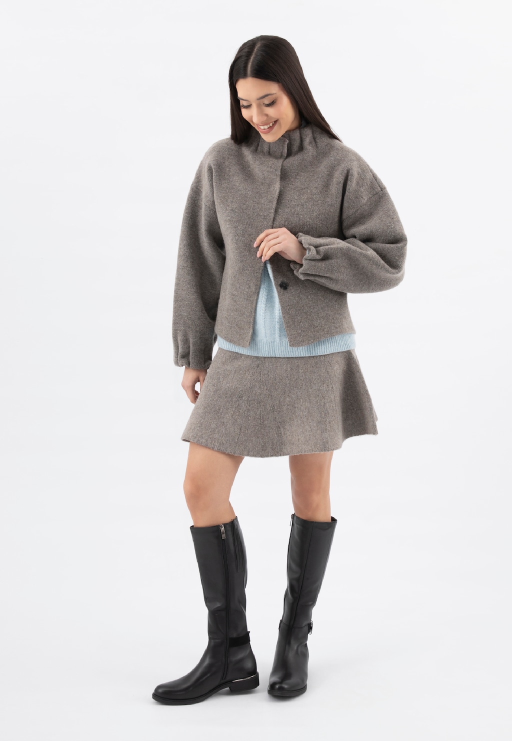 Czarne kozaki damskie typu oficerki 71011-71 Widok 9