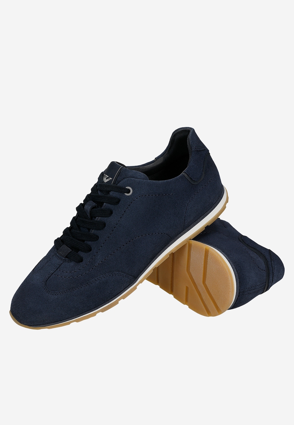 Granatowe sneakersy męskie na niskiej podeszwie 10300-76 Widok 6