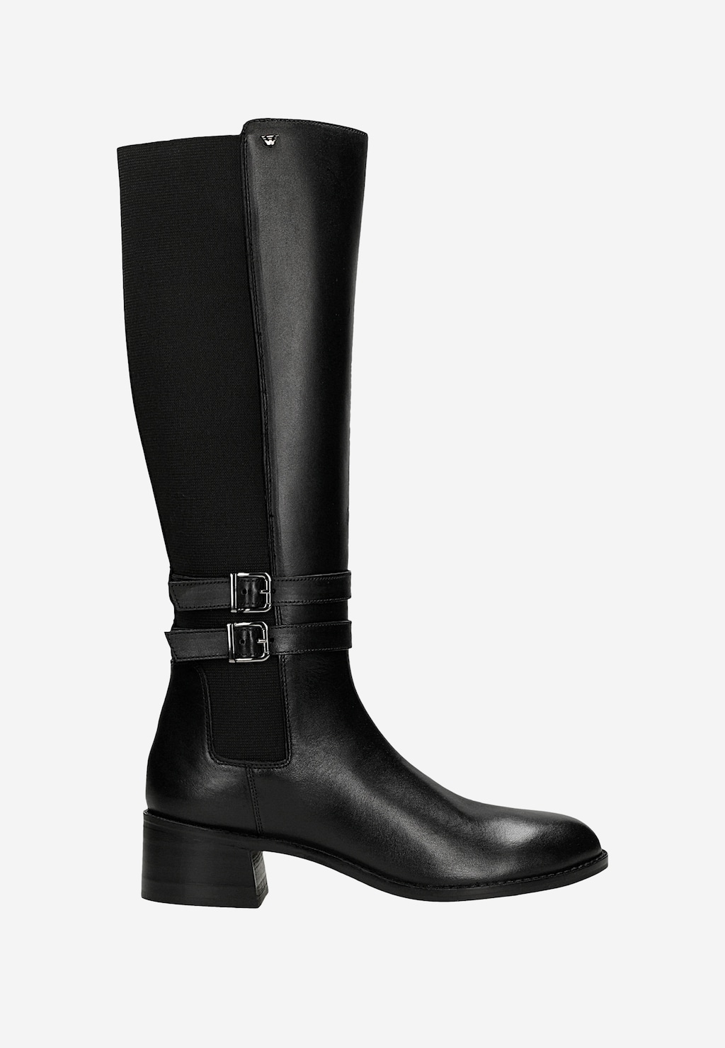 Čierne kožené čižmy s ozdobnými spätkami 71144-81 Widok 2