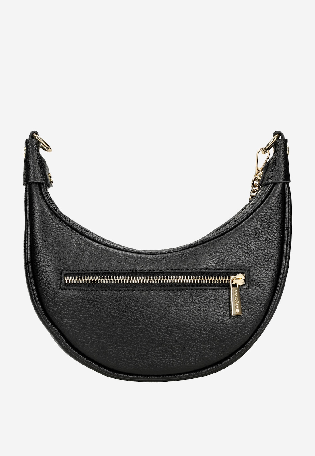 Mała czarna torebka bagietka ze złotym łańcuchem 80454-51 Widok 4