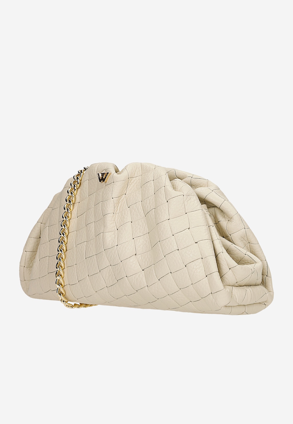 Beżowa pleciona torebka wizytowa 80473-54 Widok 2