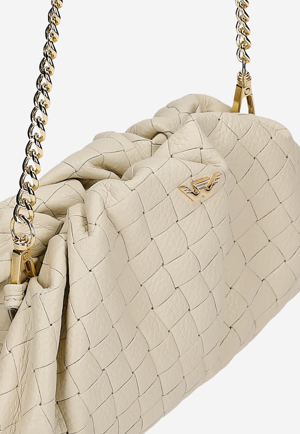 Beżowa pleciona torebka wizytowa 80473-54 Widok 6