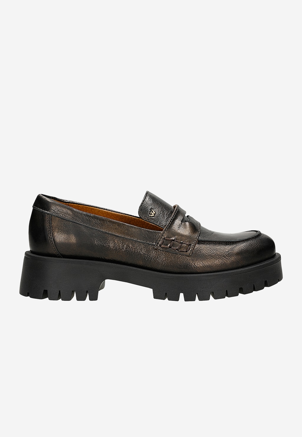 Metaliczne mokasyny damskie penny loafers 46124-03 Widok 1