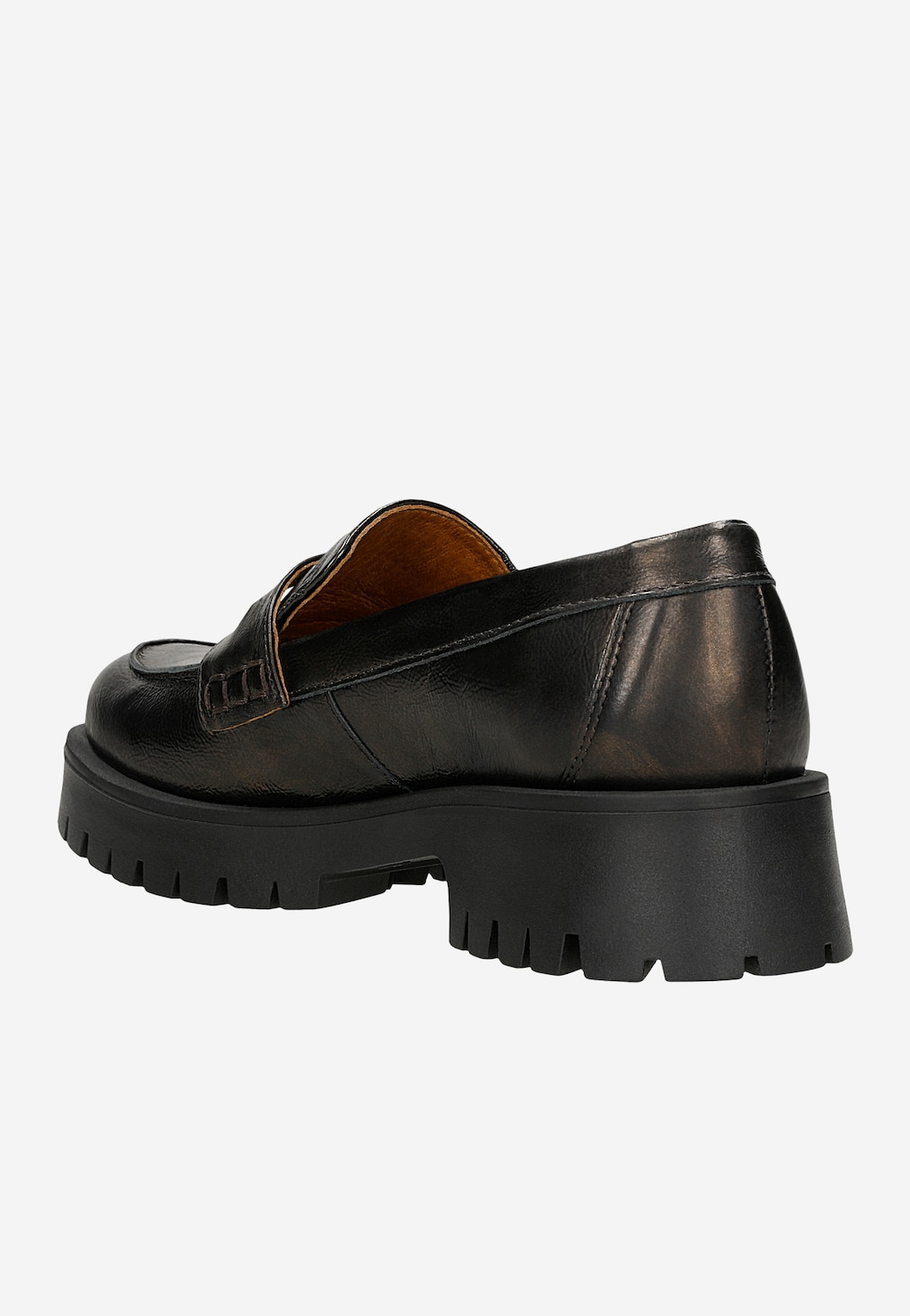 Metaliczne mokasyny damskie penny loafers 46124-03 Widok 3