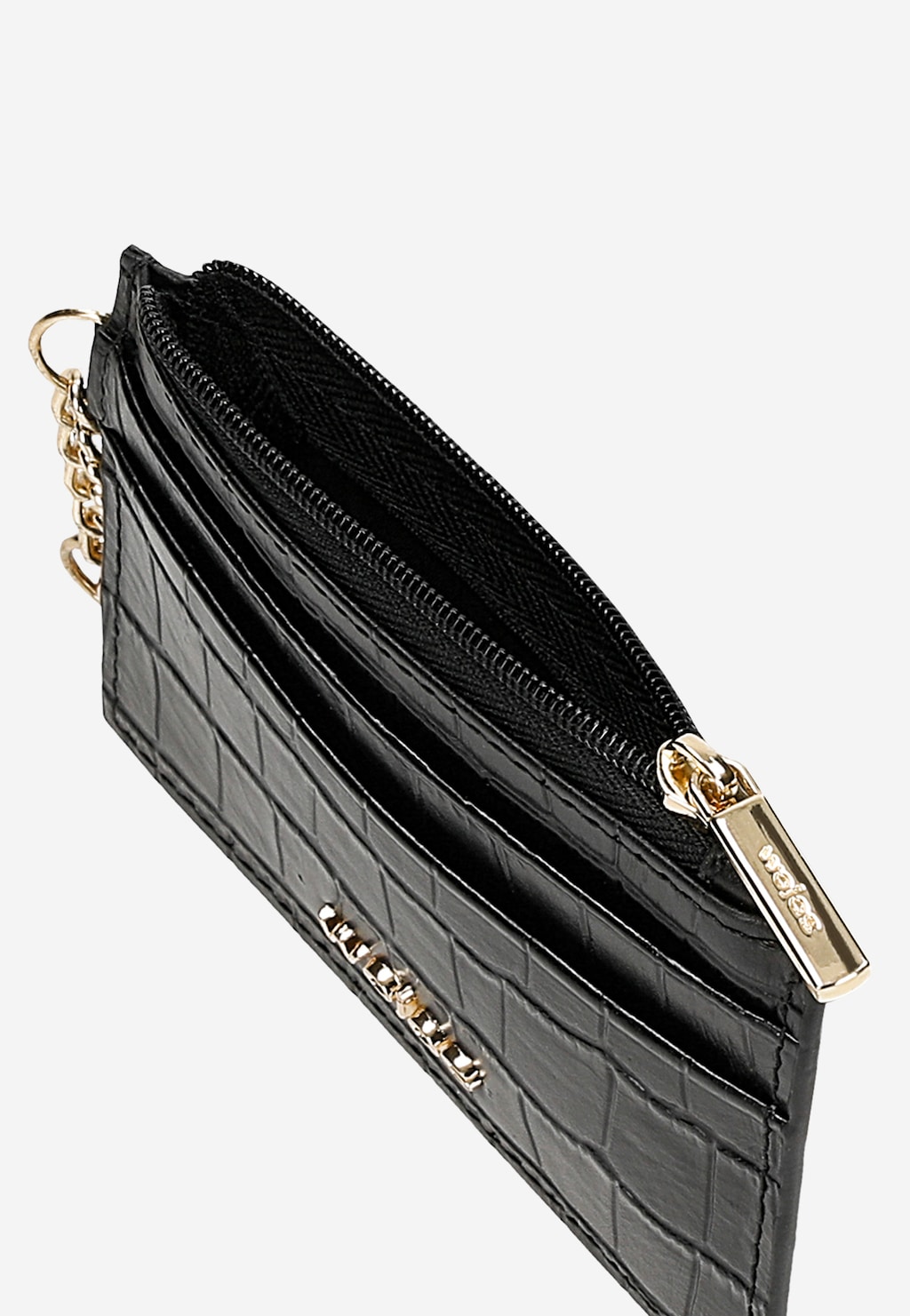 Czarne lakierowane etui na karty i dokumenty 91123-51 Widok 5