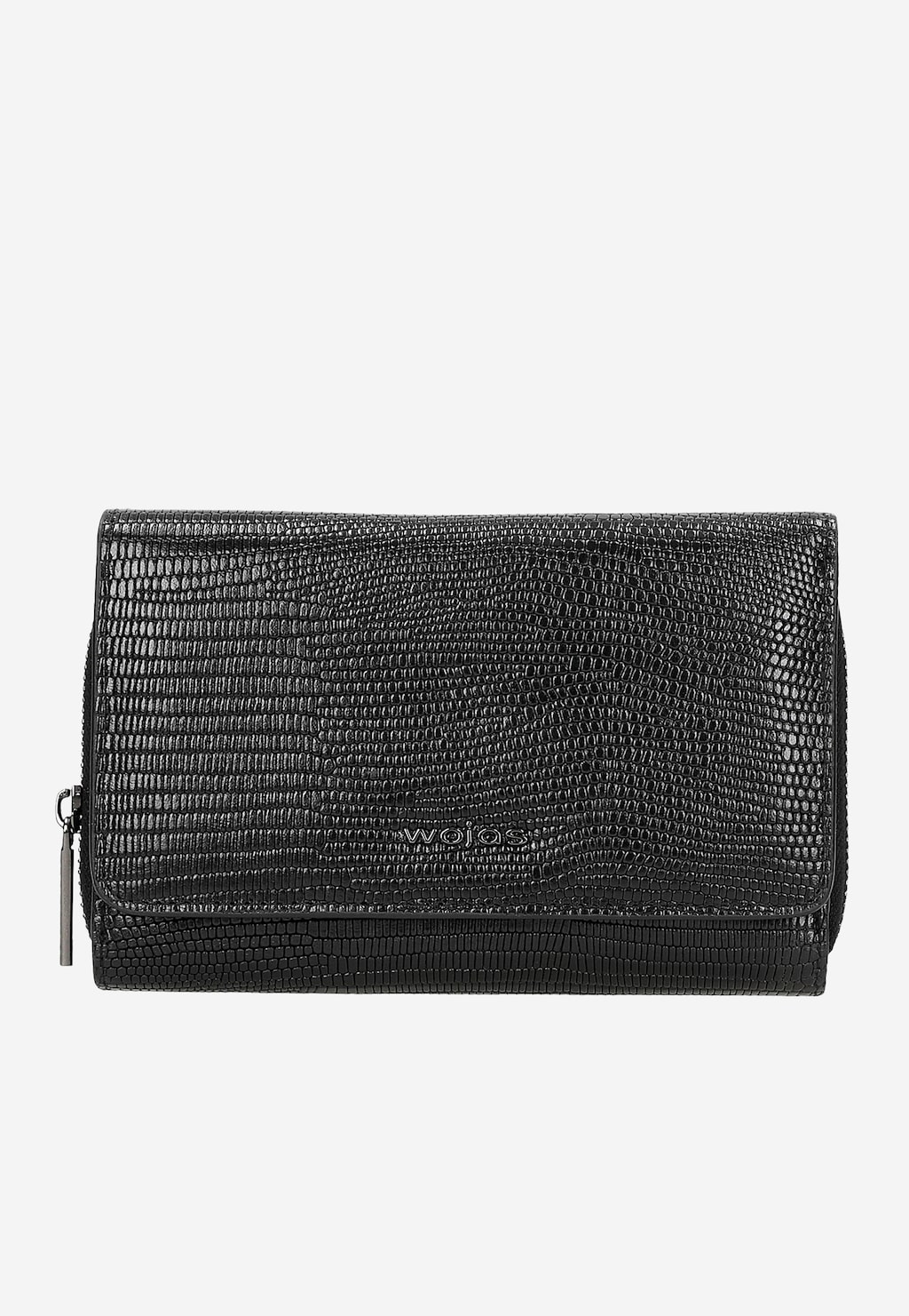 Velká černá dámská peněženka s efektem hadí kůže 91036-51 Widok 2