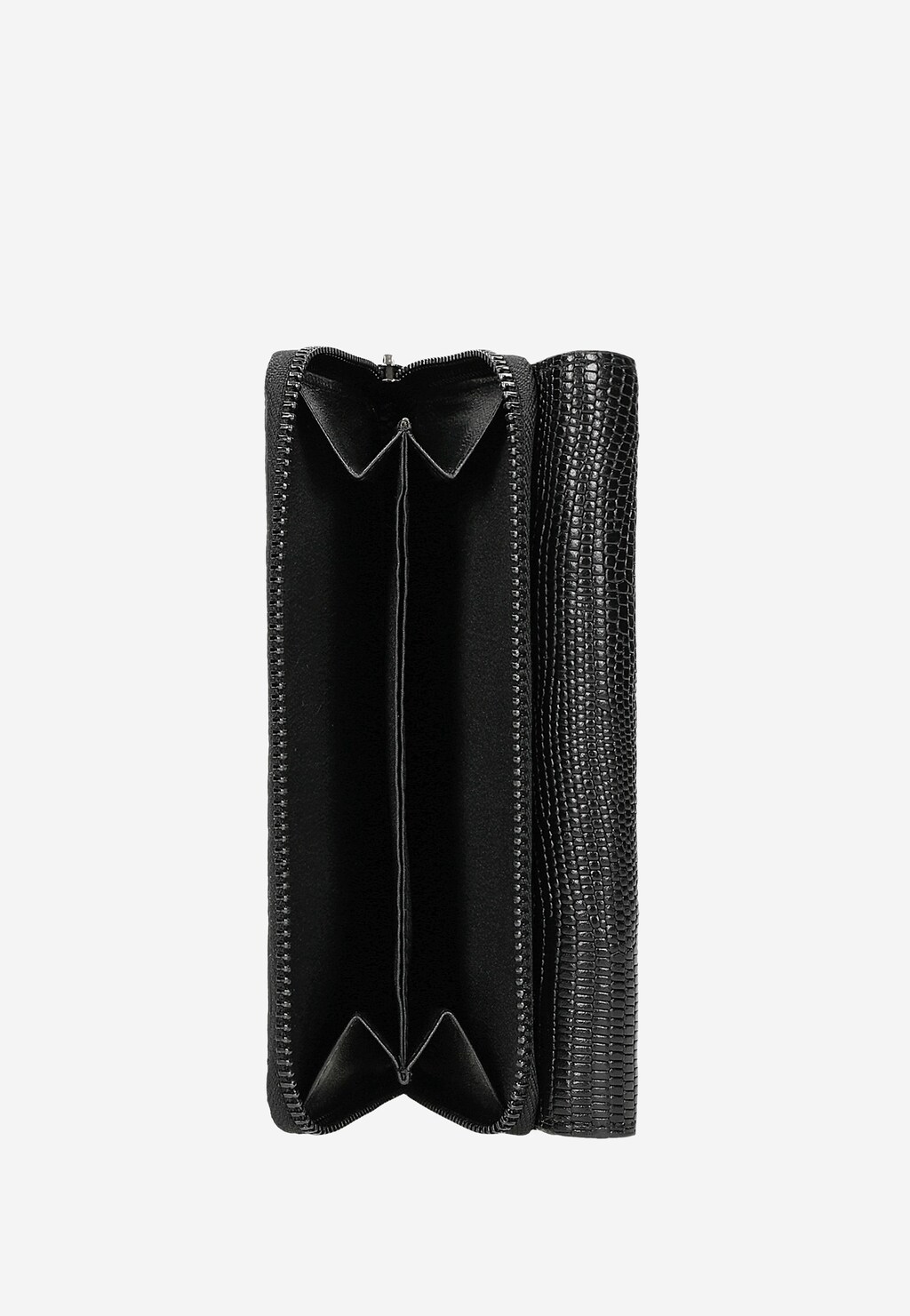Velká černá dámská peněženka s efektem hadí kůže 91036-51 Widok 6