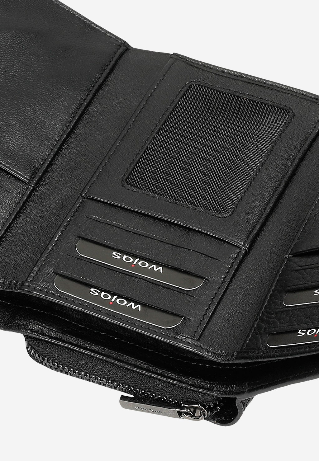 Velká černá dámská peněženka s efektem hadí kůže 91036-51 Widok 8