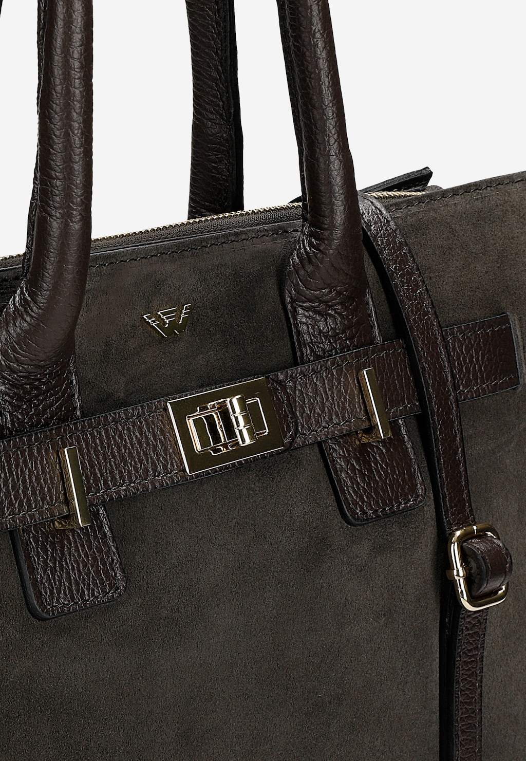 Tmavohnedá dámska kabelka z kombinovaných kôž 80449-72 Widok 7