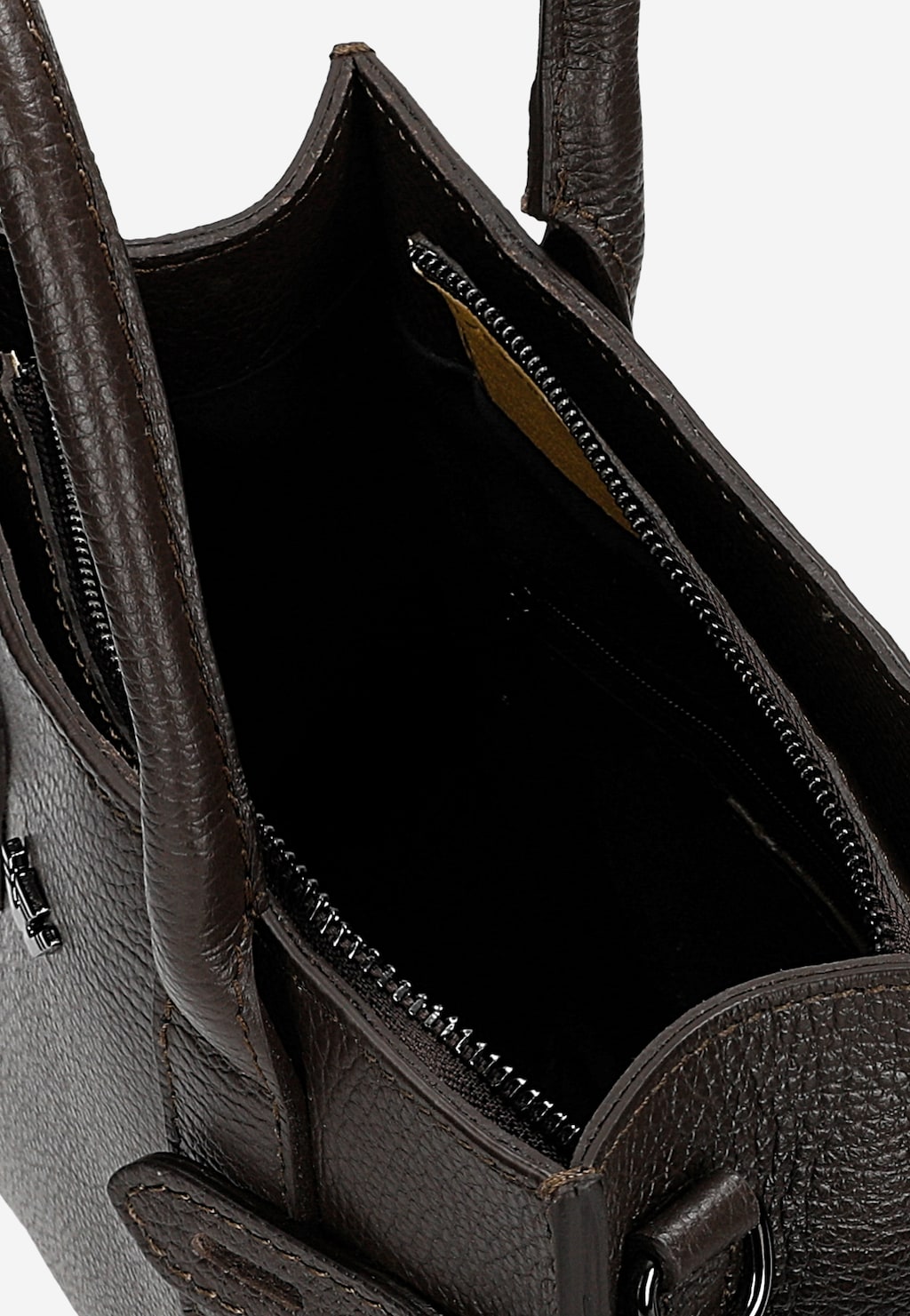 Hnedá čokoládová kožená kabelka 80405-52 Widok 6