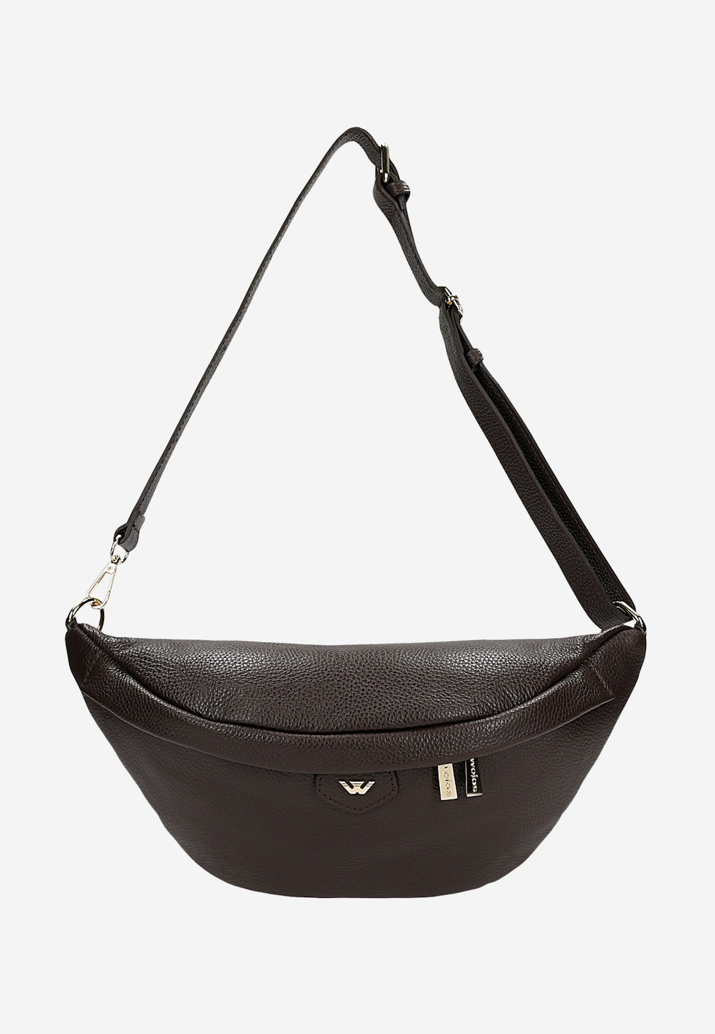 Veľká kožená ľadvinka pre dámy v čokoládovom odtieni hnedej 80195-52 Widok 5