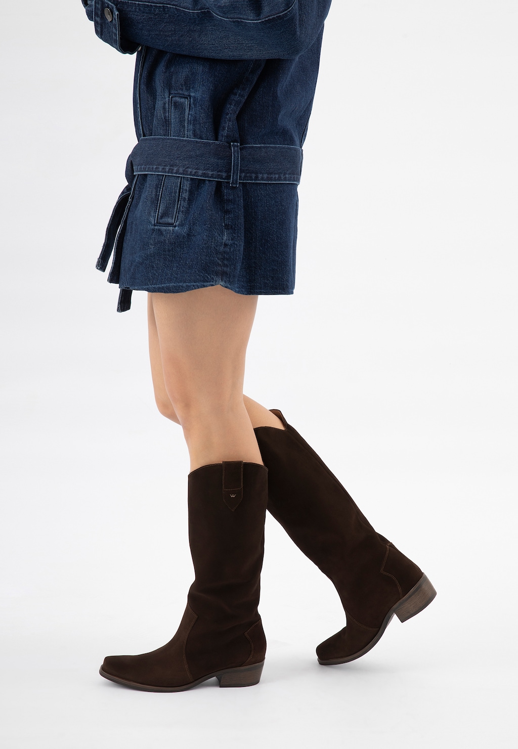 Vysoké tmavohnedé kovbojské čižmy dámske 71154-62 Widok 8