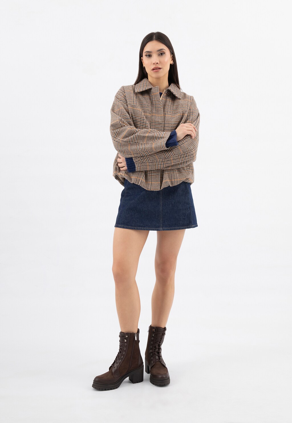 Hnedé zateplené dámske kotníkové topánky na podpätku 64156-72 Widok 10