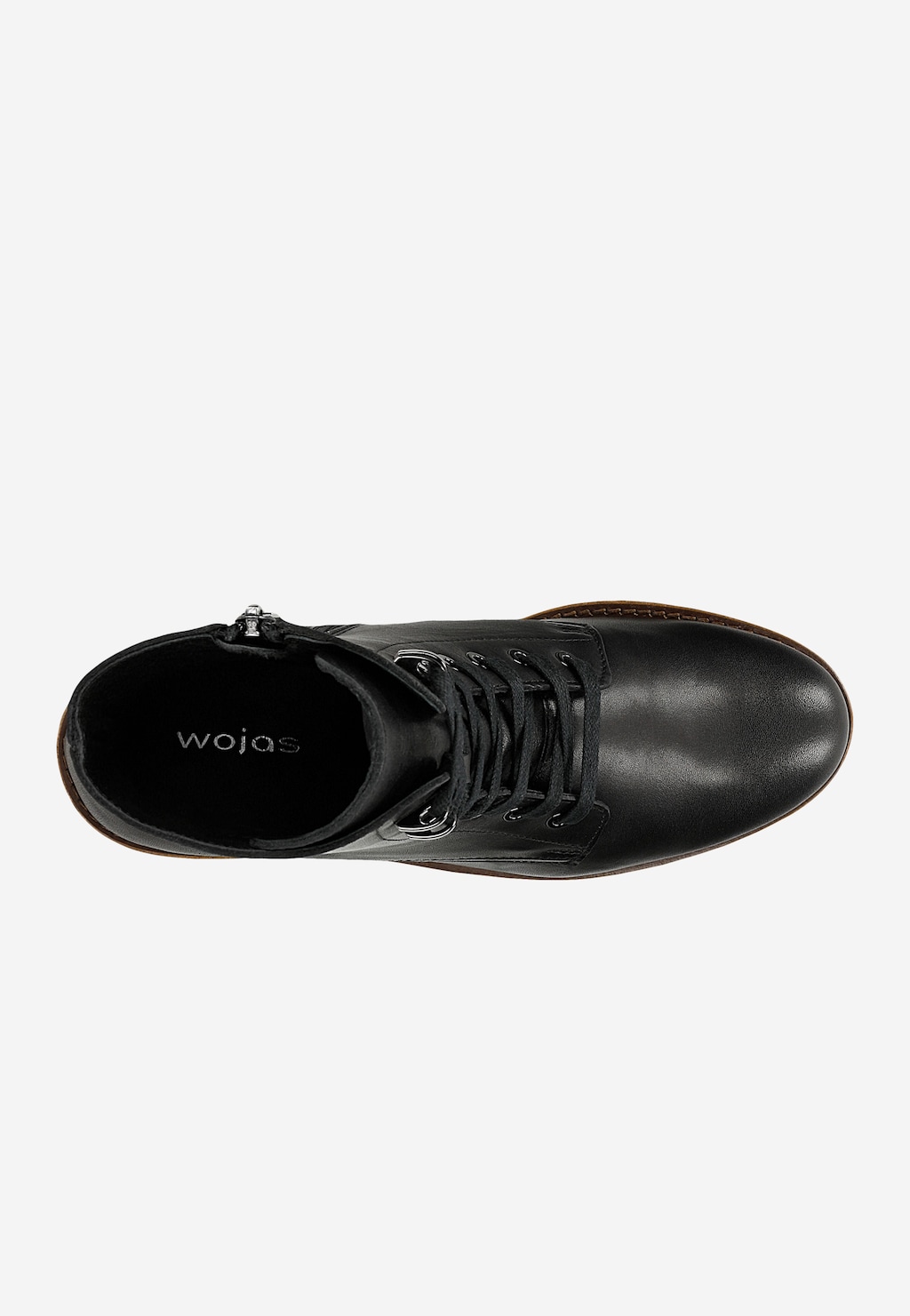 Čierne dámske kotníkové topánky z lícovej kože 64150-51 Widok 5