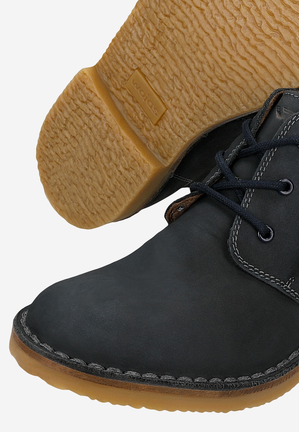 Granatowe trzewiki męskie chukka 1200-04 Widok 6