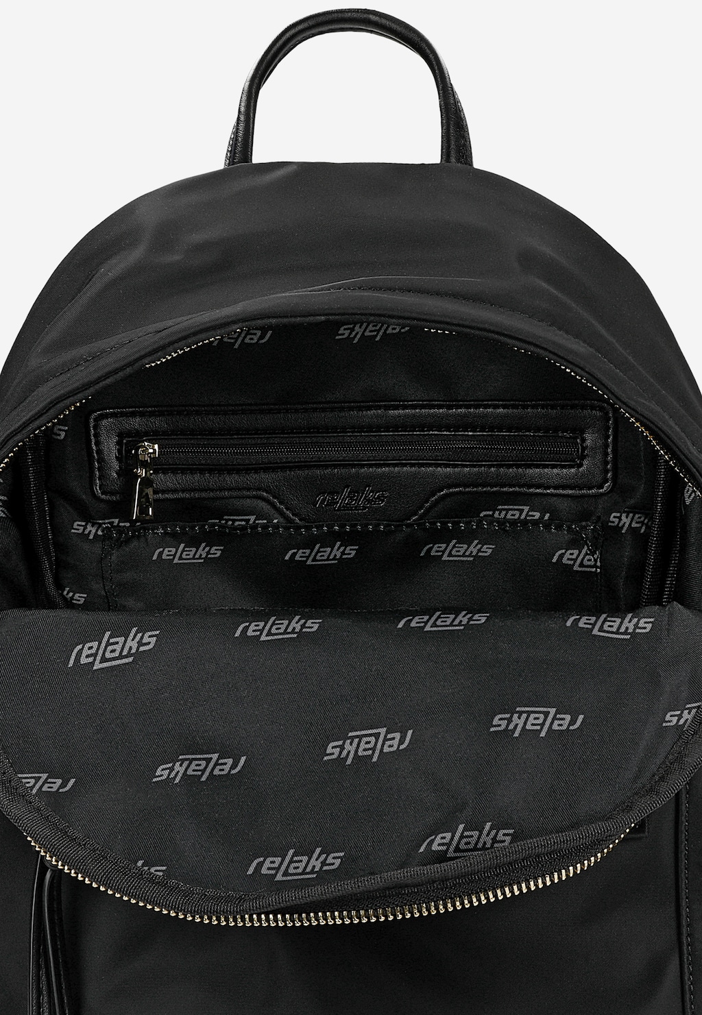 Czarny damski plecak miejski RELAKS R90010-11 Widok 4