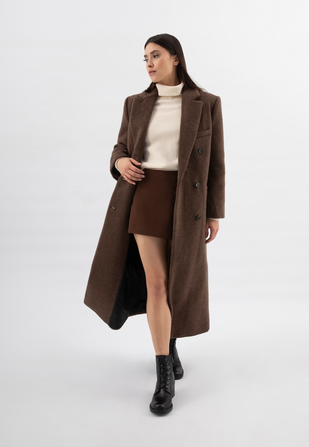 Čierne kožené dámske kotníkové topánky na podpätku 64140-51 Widok 8