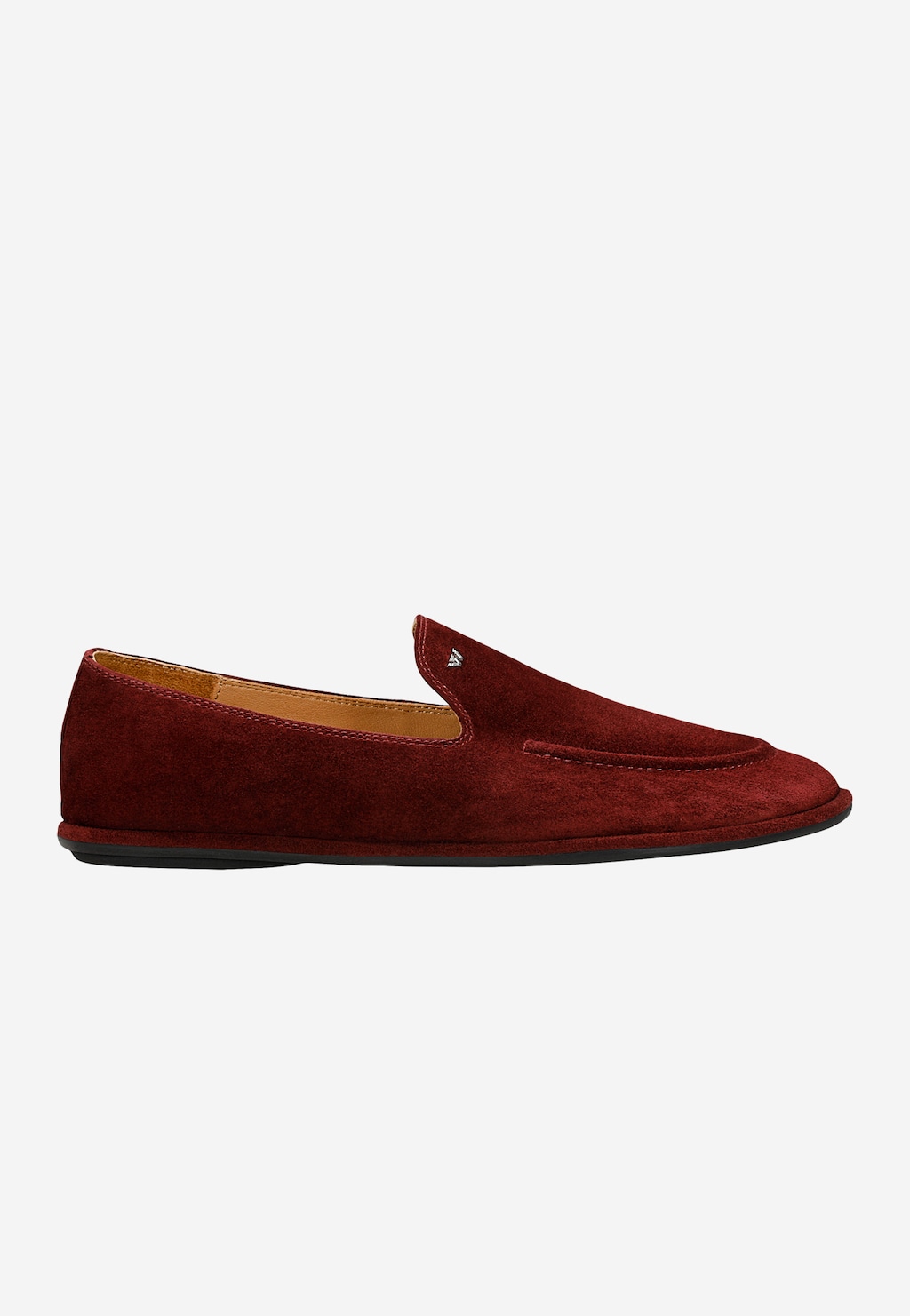 Bordowe loafersy damskie na niskiej podeszwie 46373-65 Widok 2