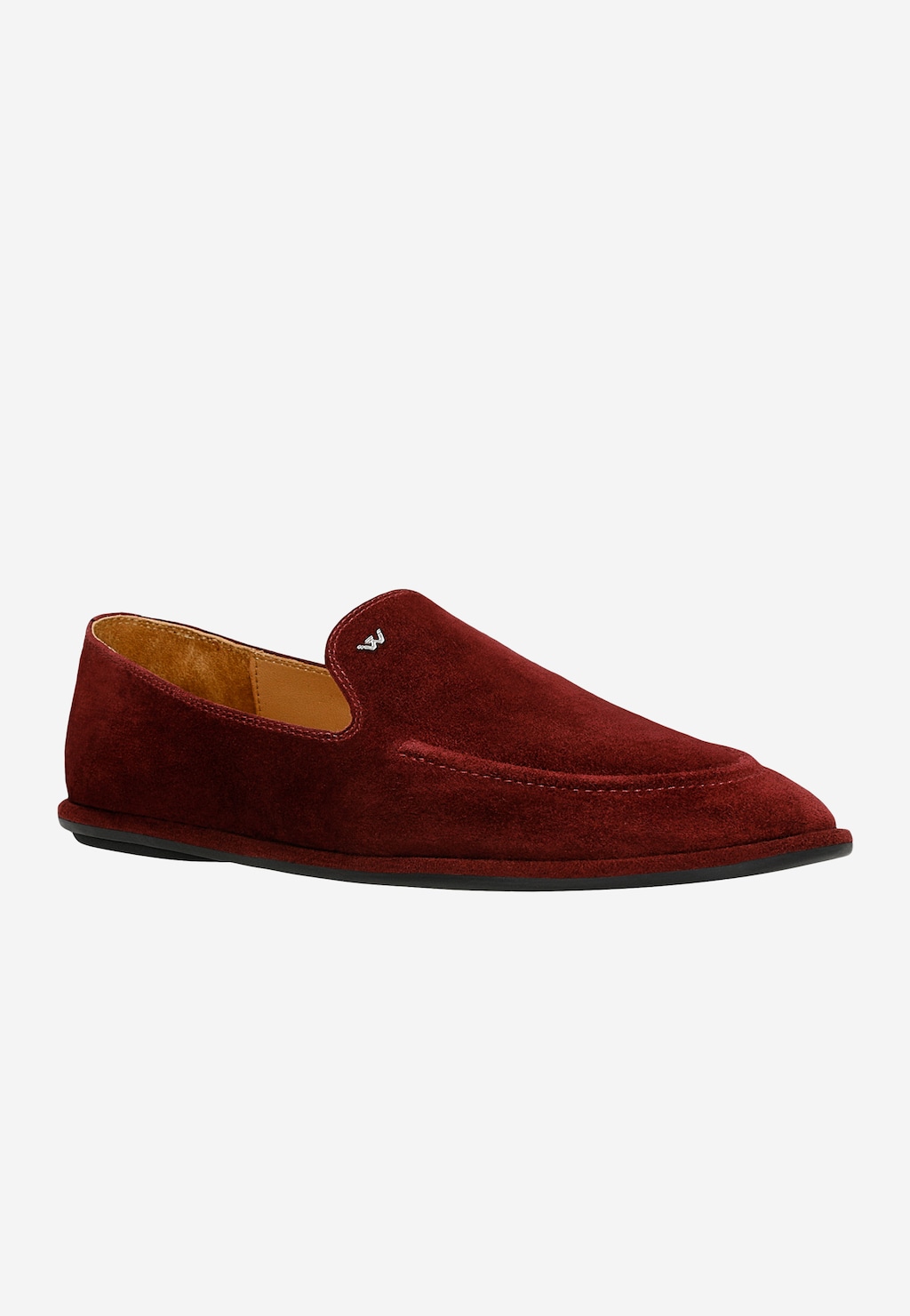 Bordowe loafersy damskie na niskiej podeszwie 46373-65 Widok 3