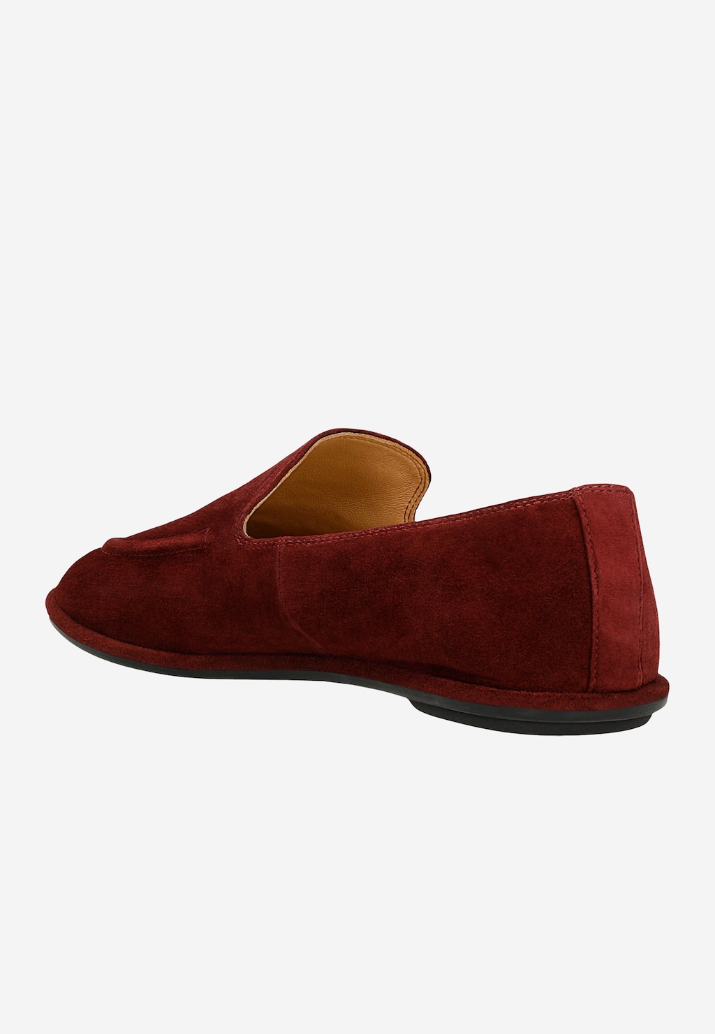 Bordowe loafersy damskie na niskiej podeszwie 46373-65 Widok 4