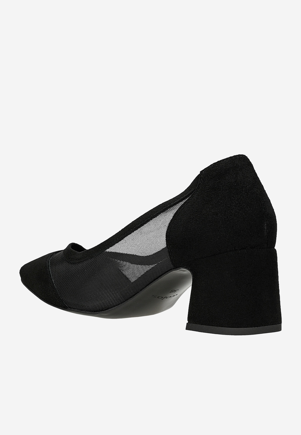 Čierne večerné lodičky so sieťkou 35181-81 Widok 4