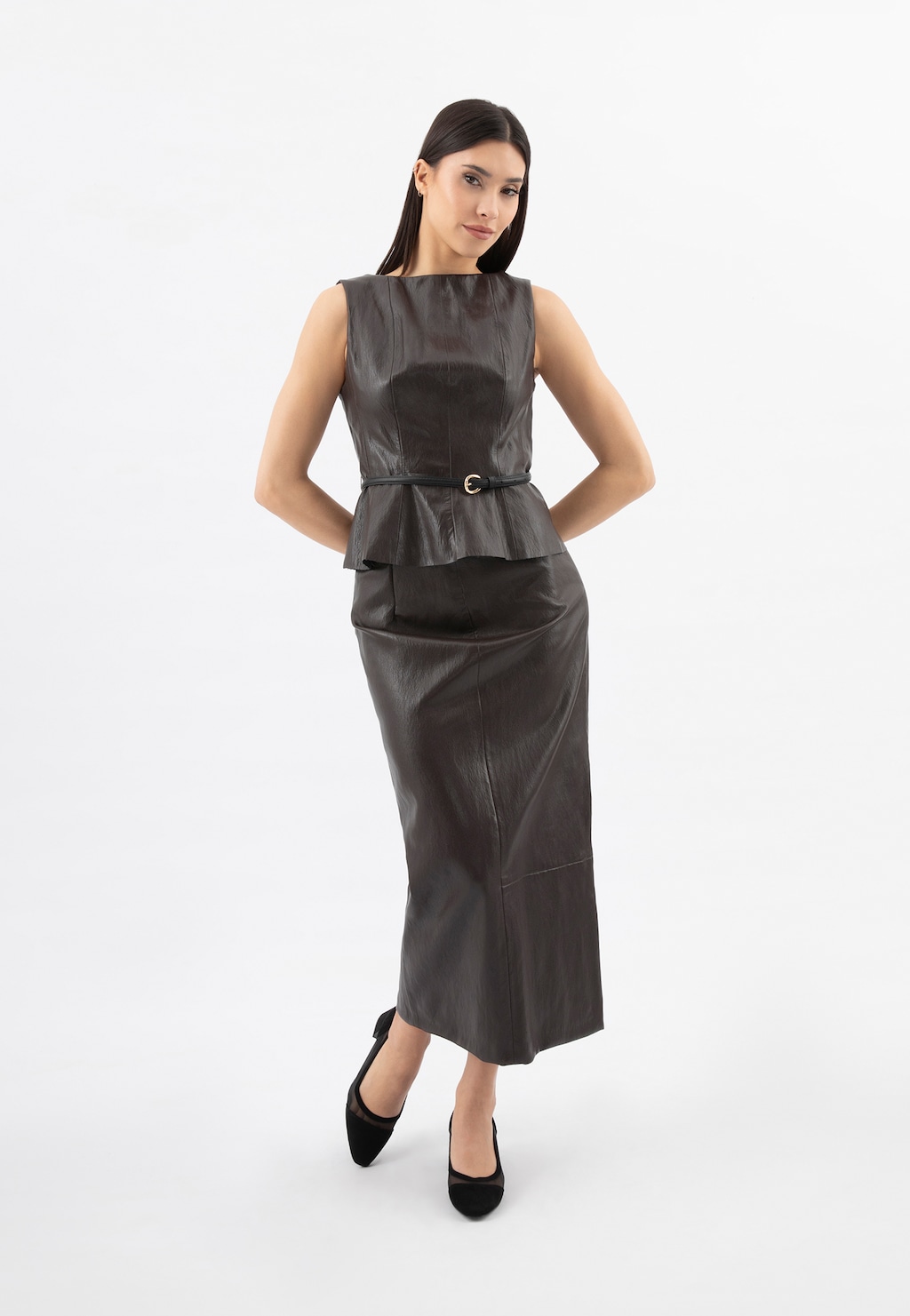 Čierne večerné lodičky so sieťkou 35181-81 Widok 9