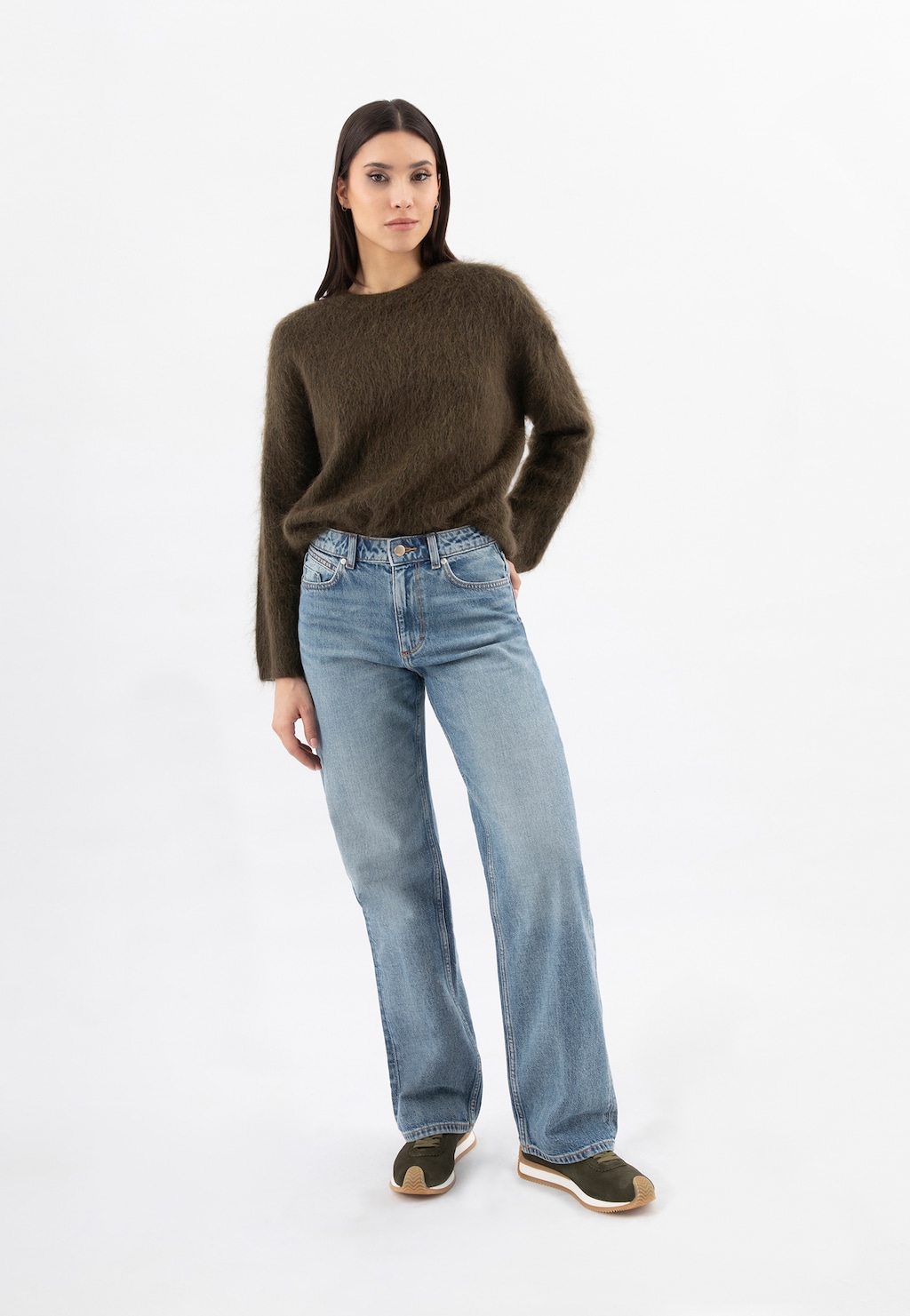 Zelené dámske tenisky zo semišovej usne 46368-77 Widok 10