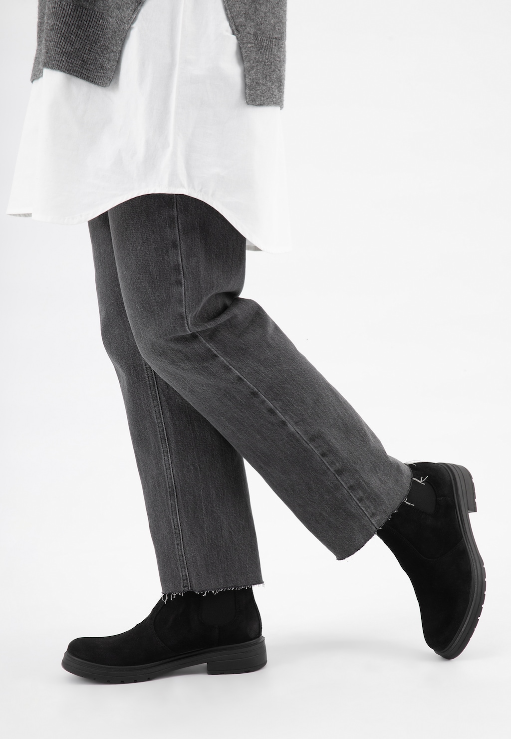 Čierne jesenné dámske štýblety v mestskom štýle 55089-61 Widok 7