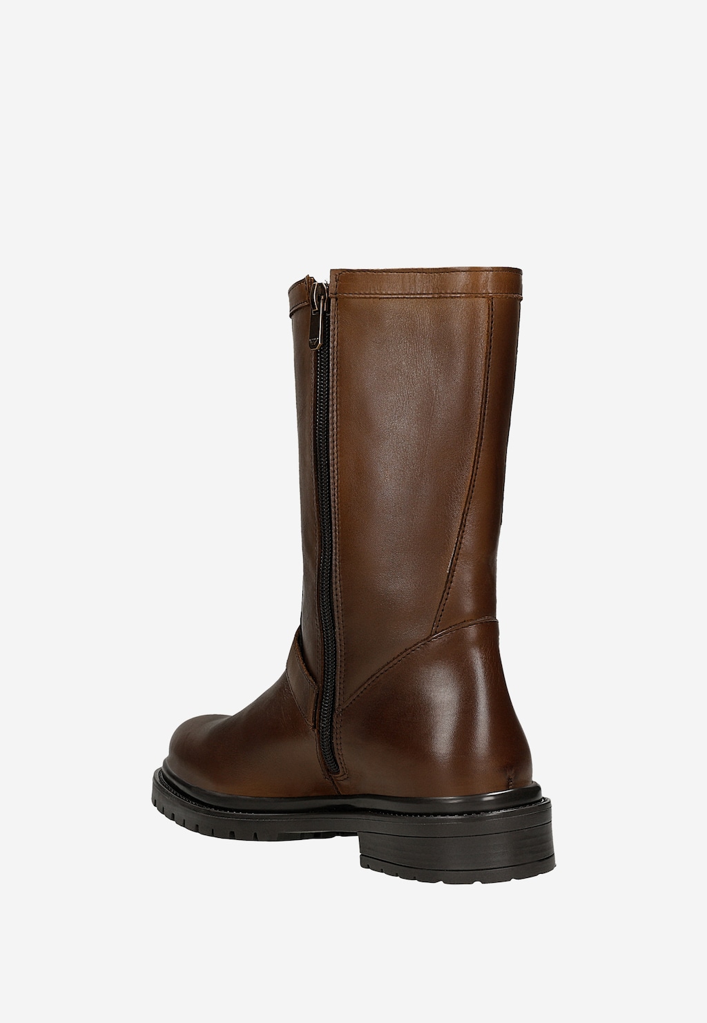 Hnedé zateplené dámske členkové topánky so zlatými prackami 55312-52 Widok 4