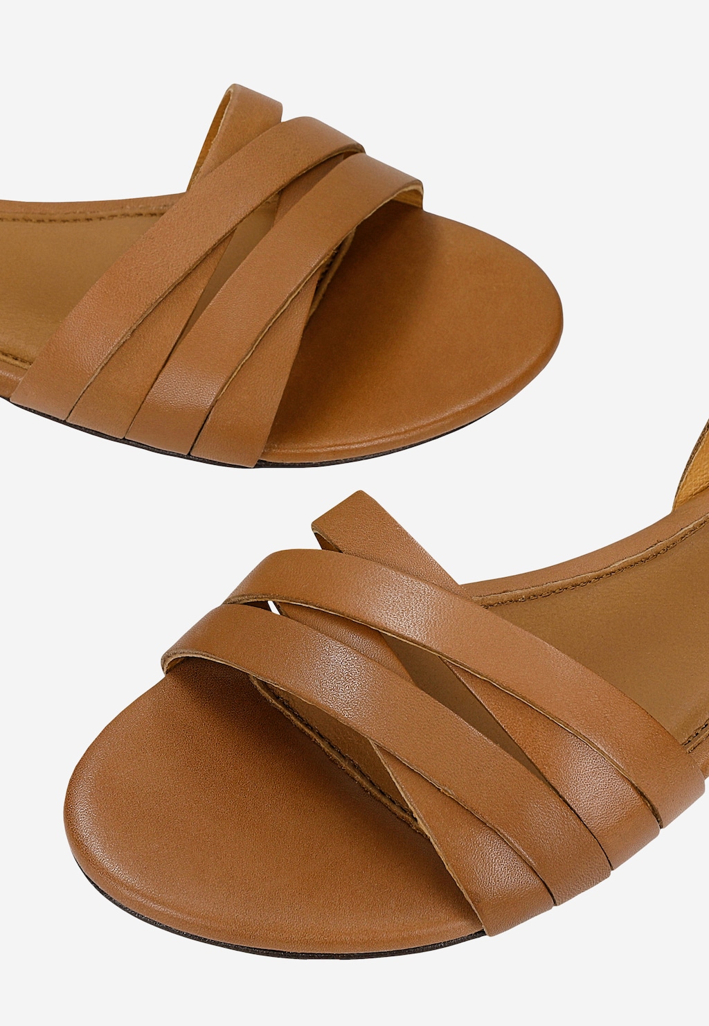 Brązowe sandały damskie w stylu urban 76015-53 Widok 7