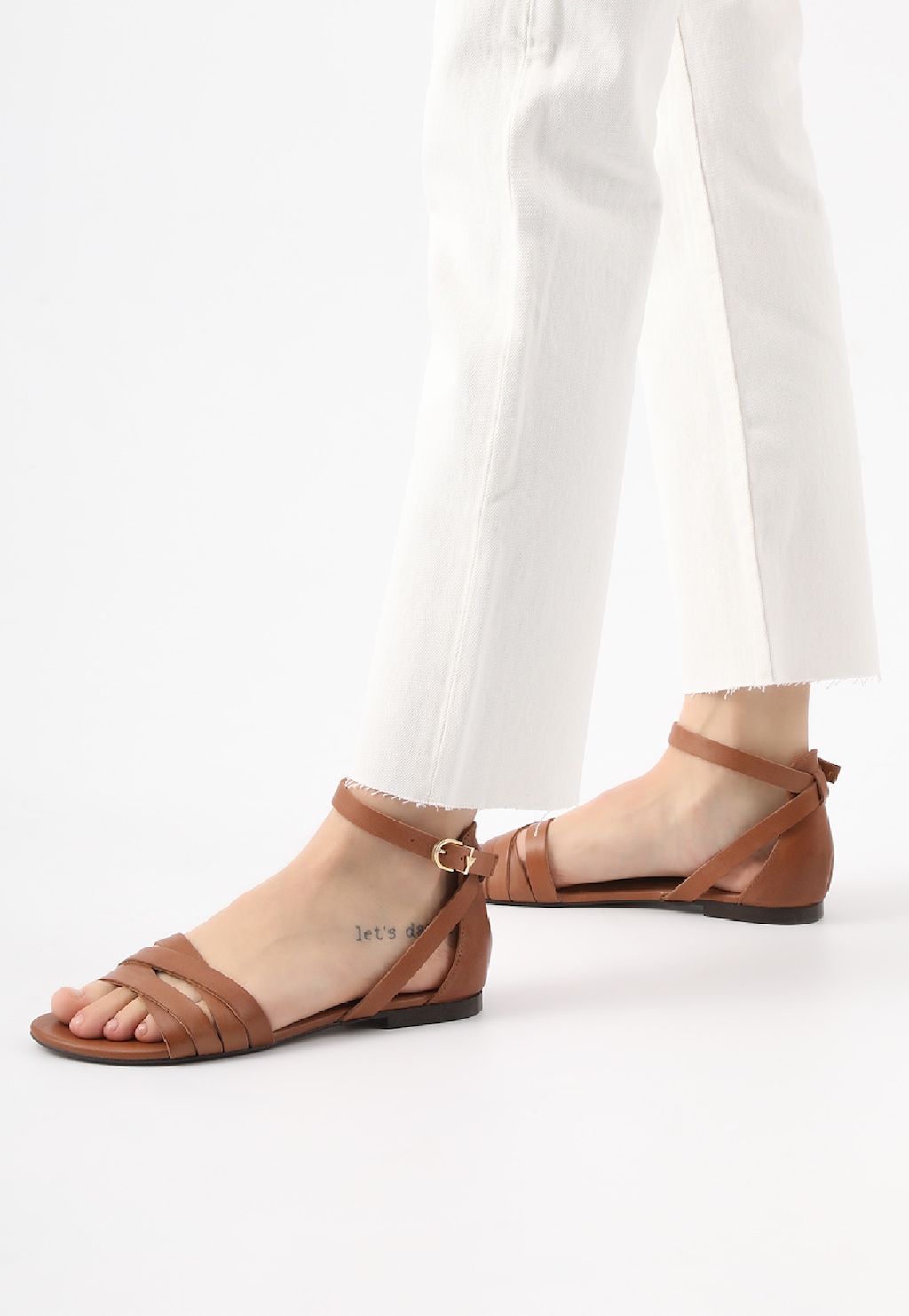 Brązowe sandały damskie w stylu urban 76015-53 Widok 9