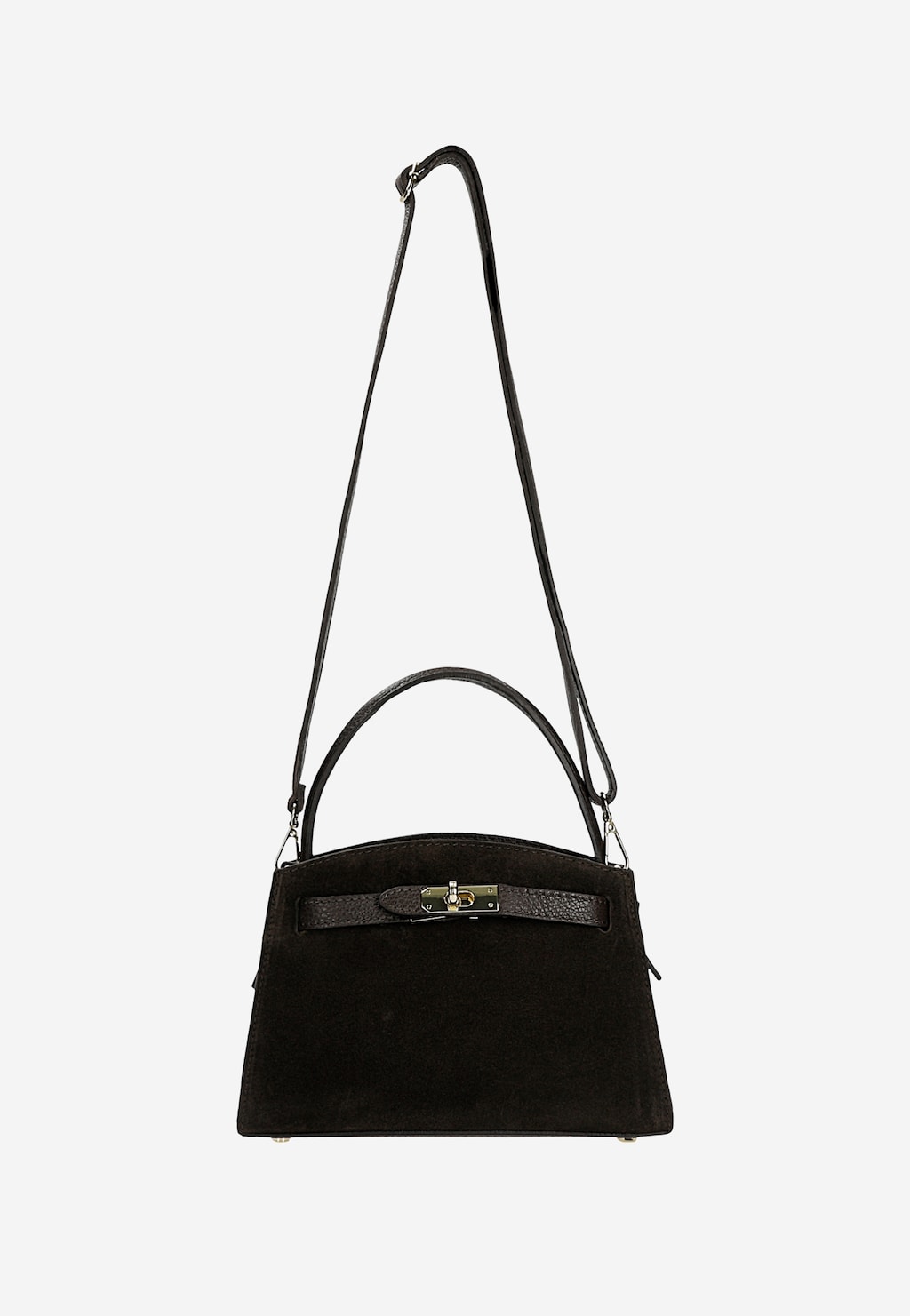 Elegancka czekoladowa torebka kuferek 80487-72 Widok 4