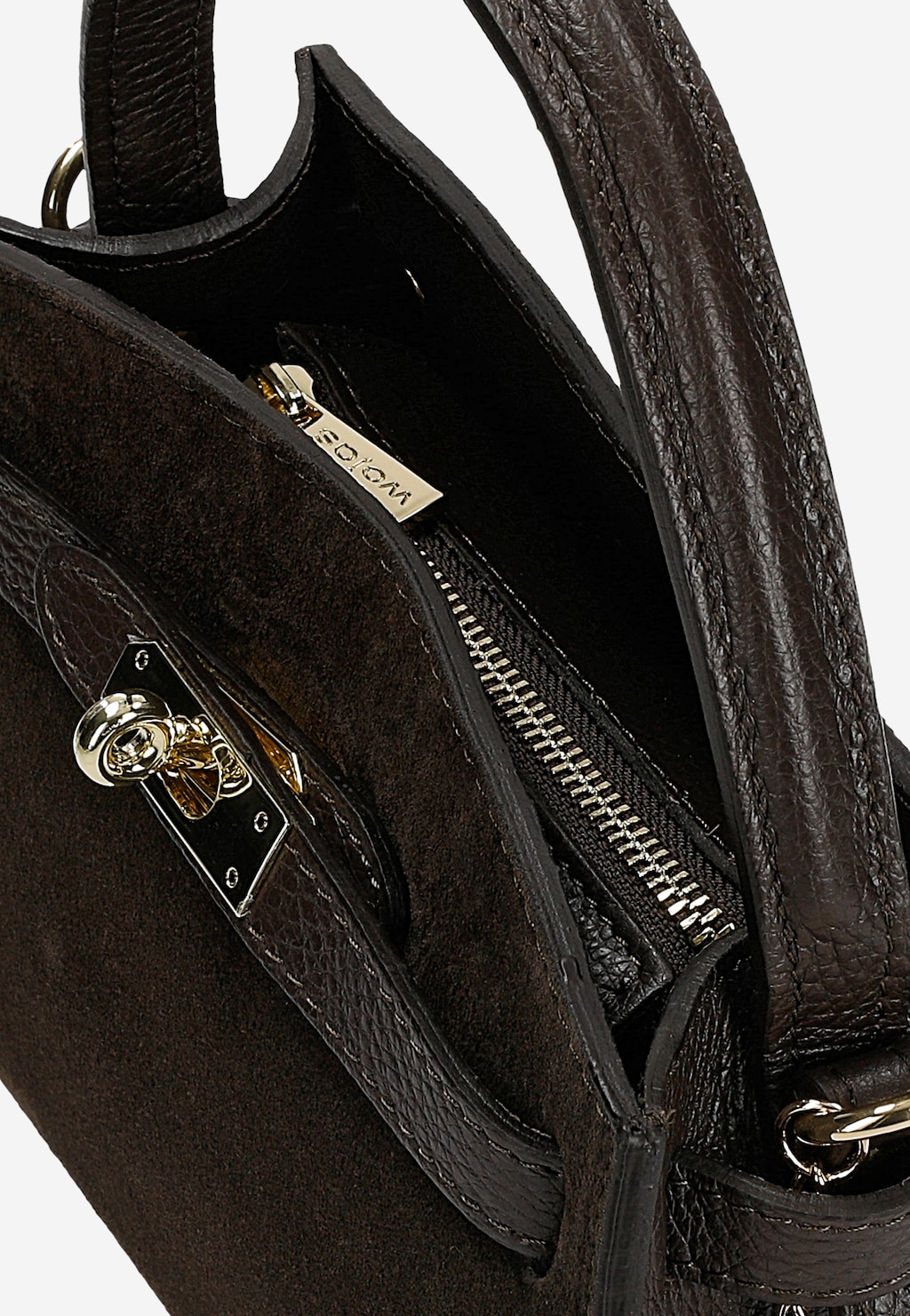 Elegancka czekoladowa torebka kuferek 80487-72 Widok 6