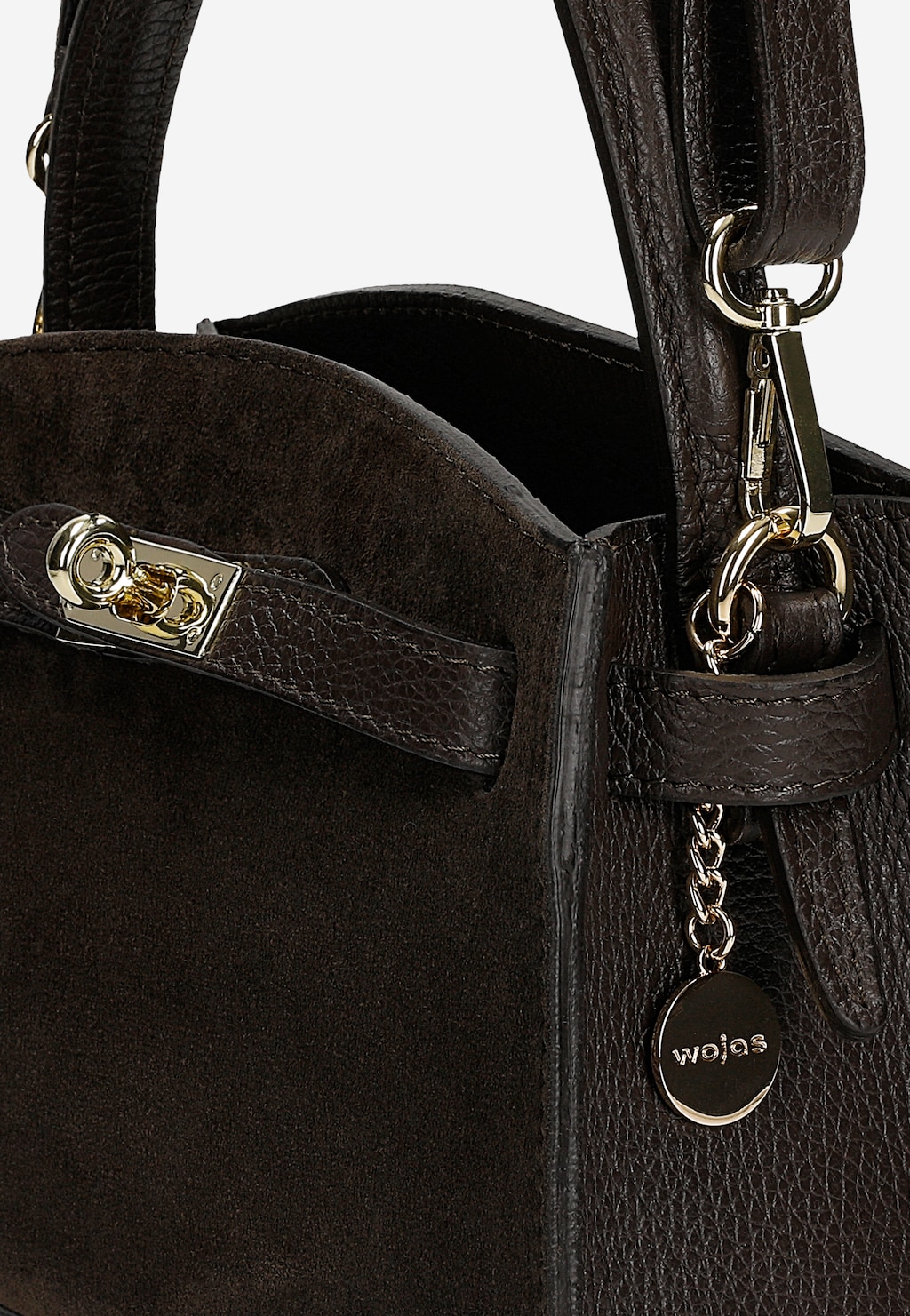 Elegancka czekoladowa torebka kuferek 80487-72 Widok 7