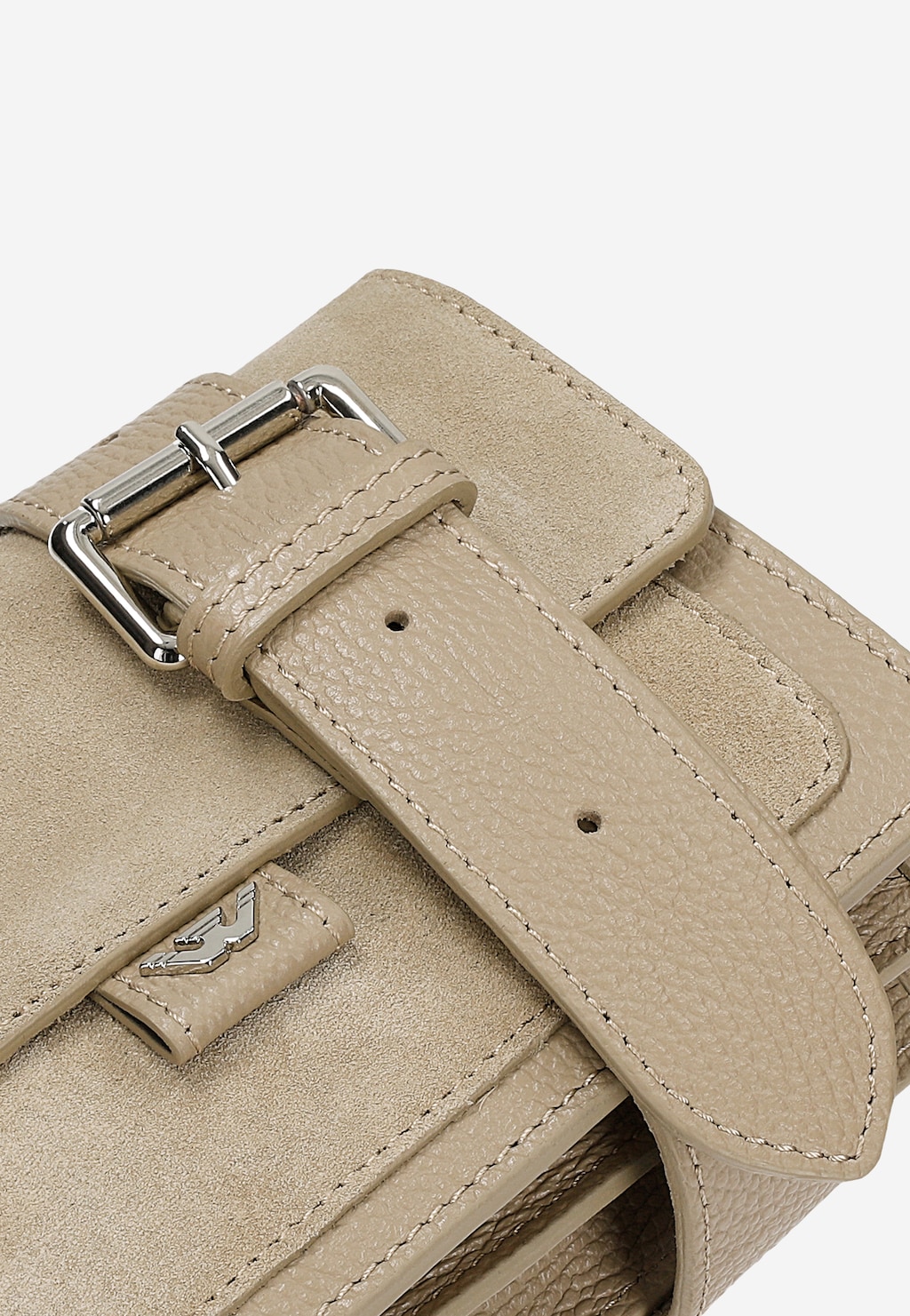 Mała beżowa torebka damska z łączonych skór 80240-74 Widok 8