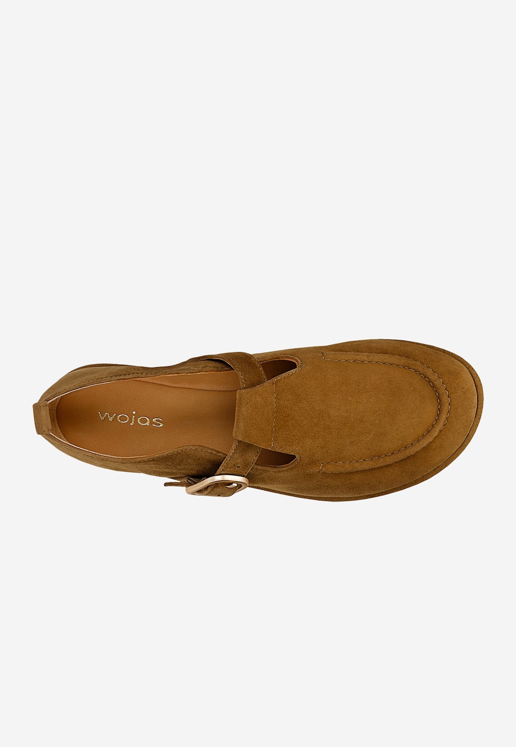 Brązowe loafersy damskie z weluru 46396-63 Widok 4