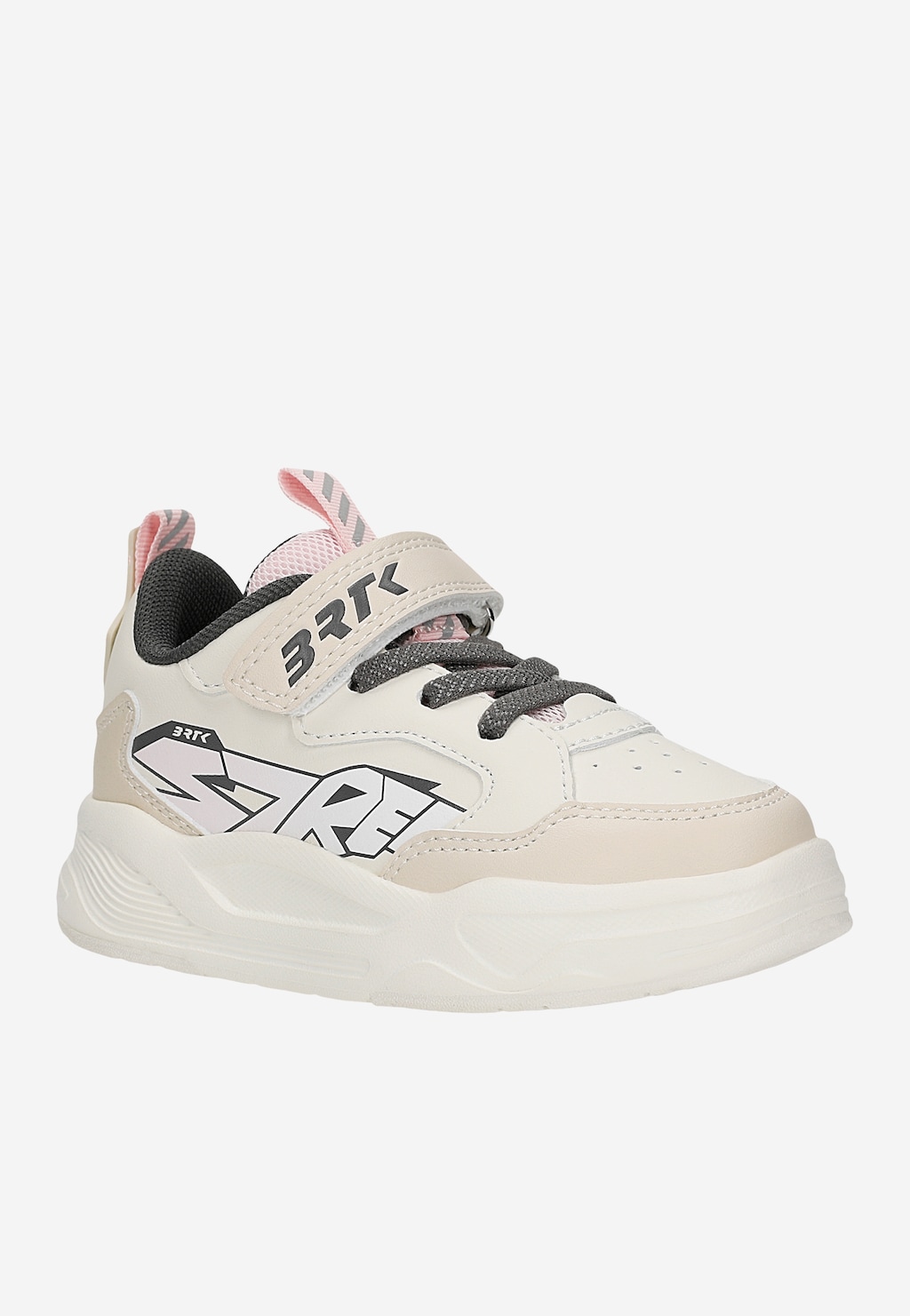 Beżowe trampki z różowymi wstawkami BARTEK 87025-14 Widok 2