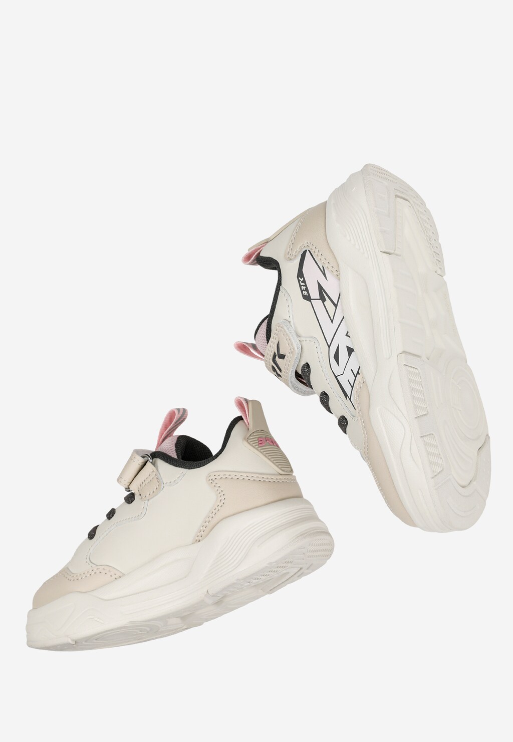 Beżowe trampki z różowymi wstawkami BARTEK 87025-14 Widok 7