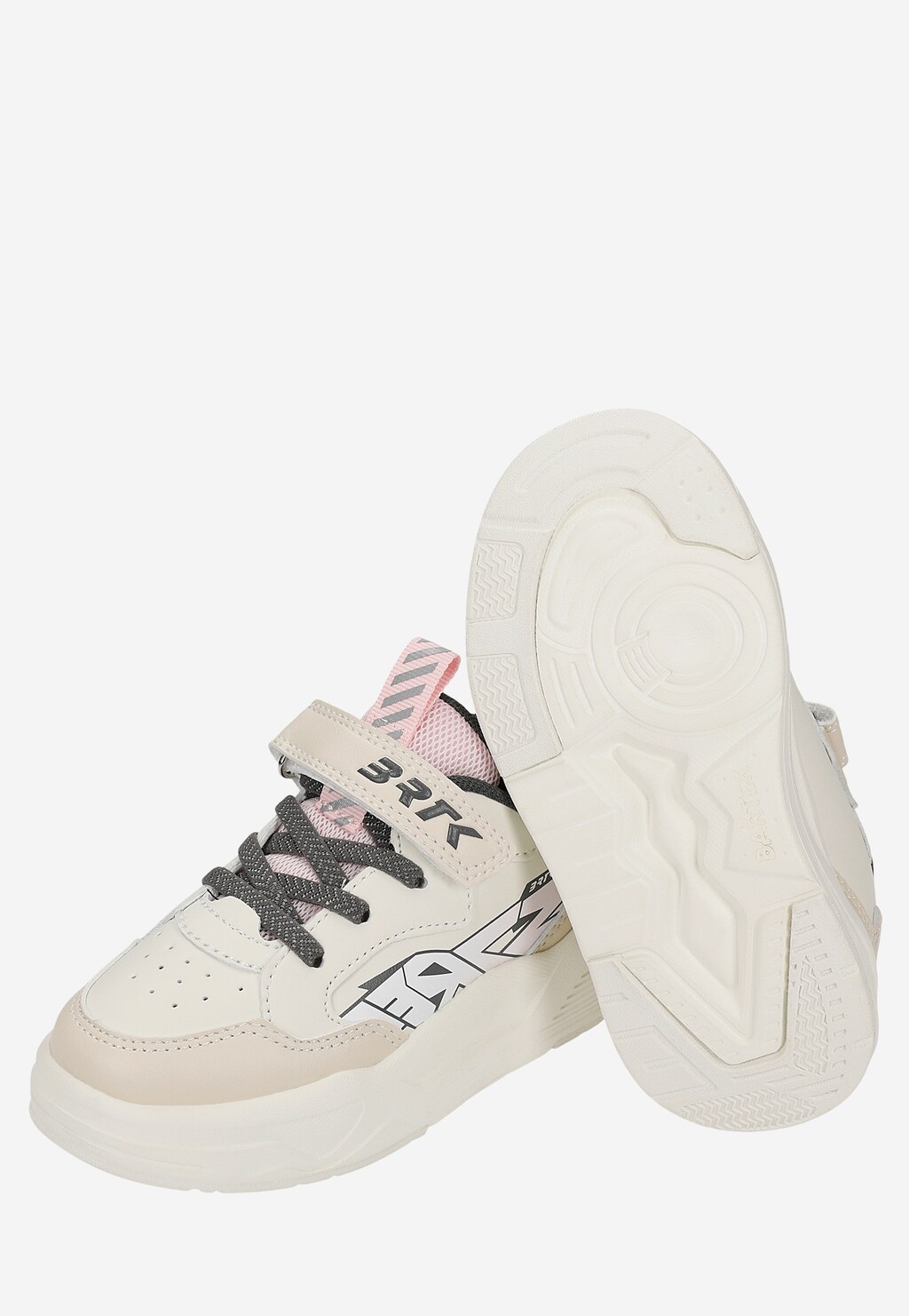 Beżowe trampki z różowymi wstawkami BARTEK 87025-14 Widok 8