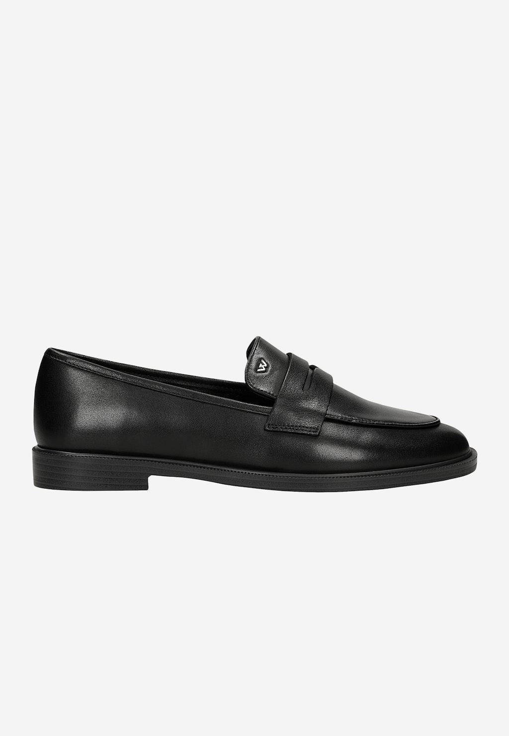 Czarne skórzane mokasyny damskie penny loafers 46398-51 Widok 1