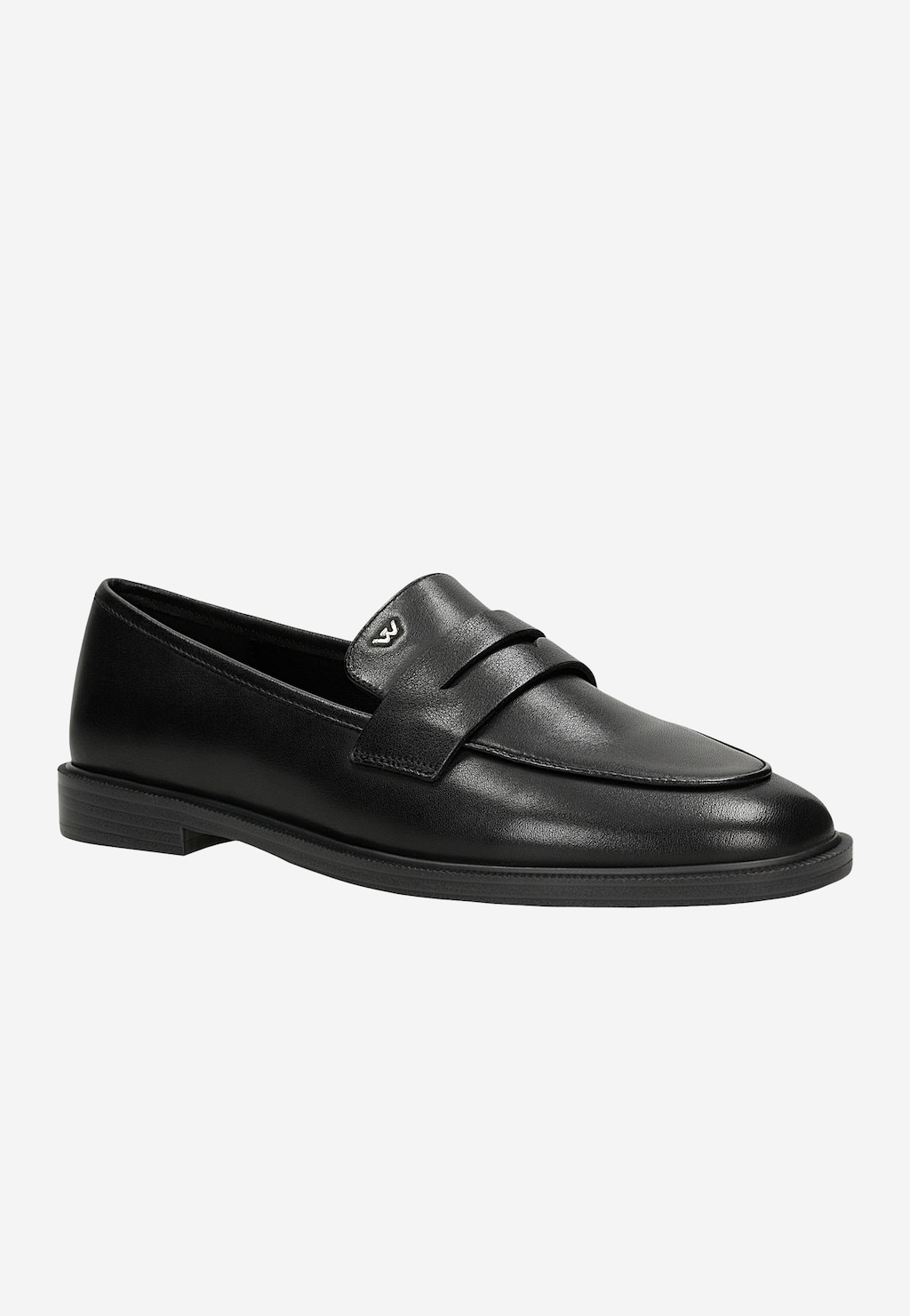 Czarne skórzane mokasyny damskie penny loafers 46398-51 Widok 2